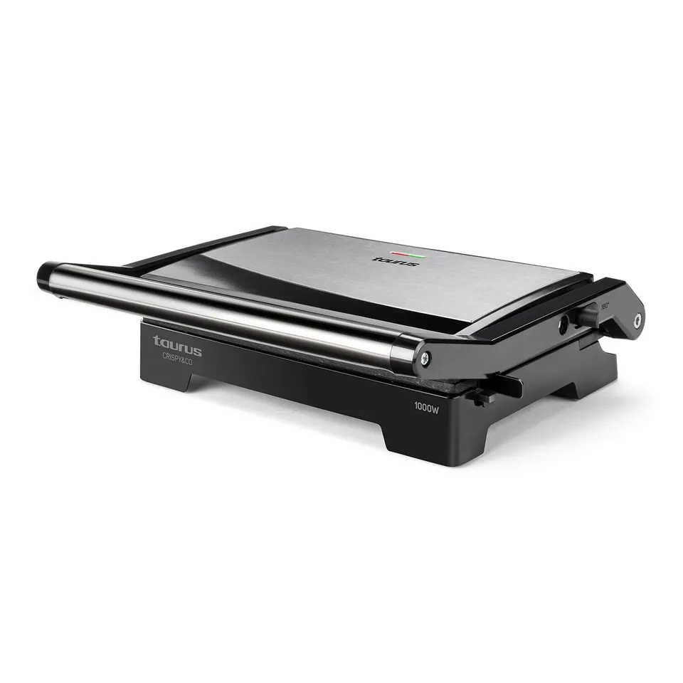 taurus-crispy-co-grill-el-ctrico-2-en-1-con-plancha-1000w-apertura-180-placa-ant image 1