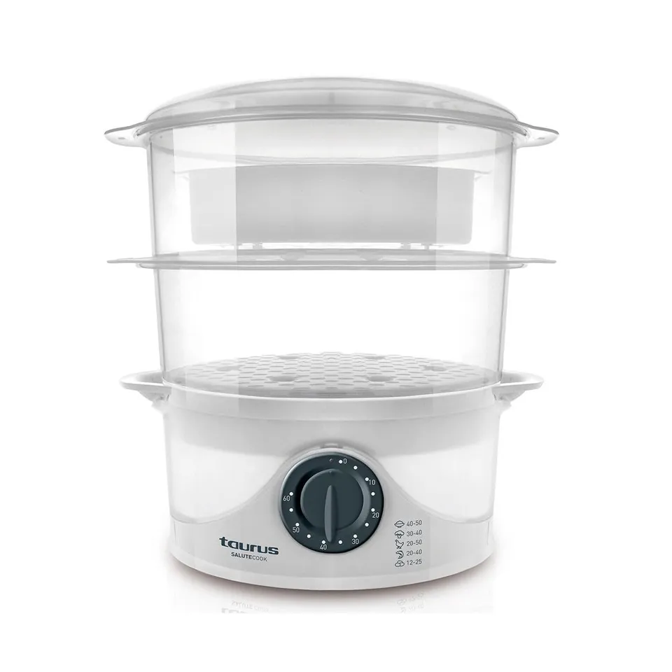 taurus-salutecook-vaporera-el-ctrica-800w-6-l-de-capacidad-3-pisos-temporizador- image 1