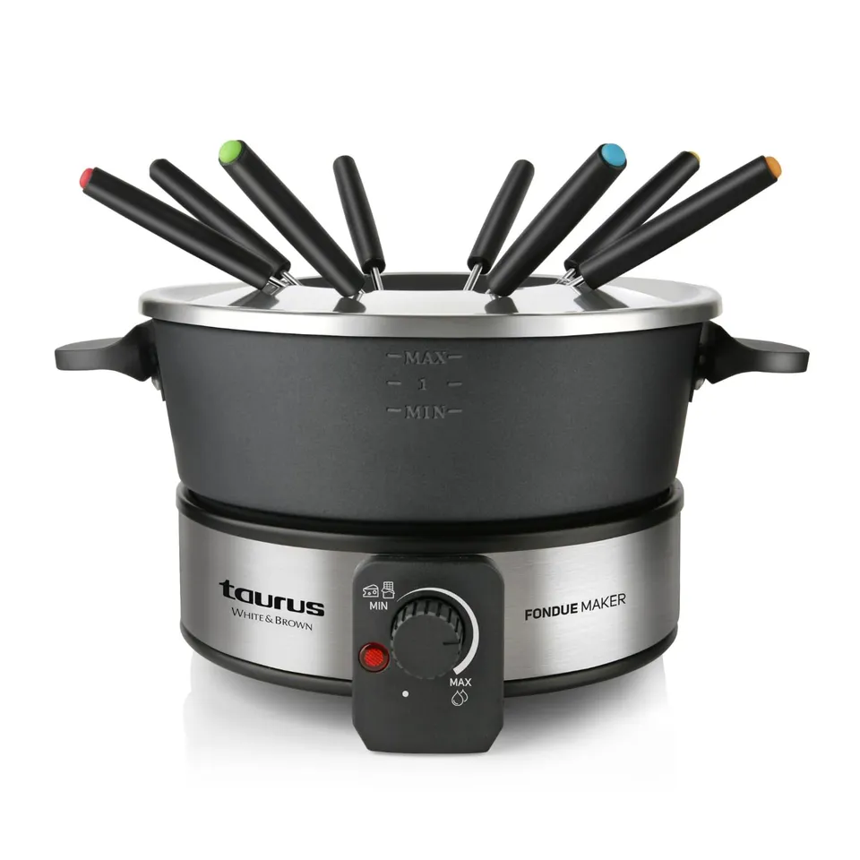 taurus-ff2-fondue-el-ctrica-1000w-olla-antiadherente-2l-sin-pfoa-para-8-personas image 1