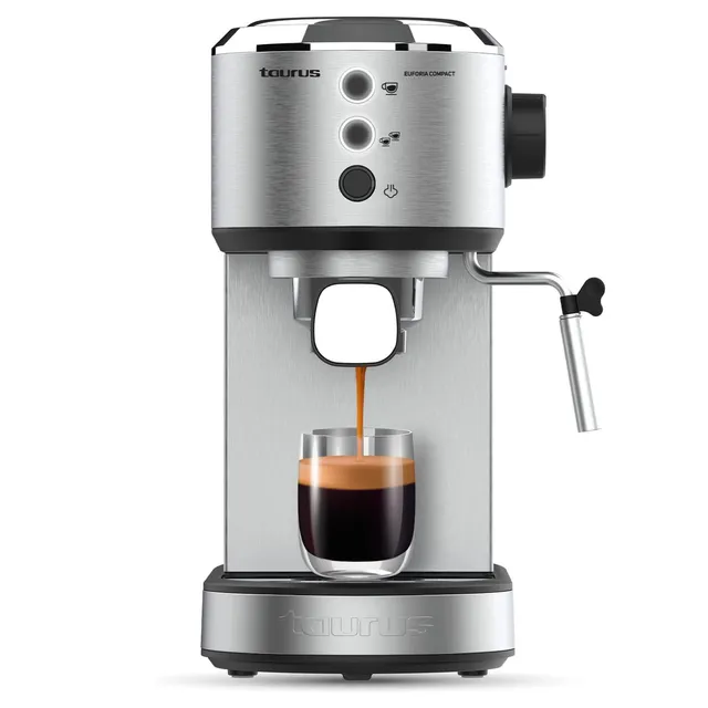 taurus-euforia-compact-cafetera-espresso-1350w-20-bares-thermoblock-filtro-supre image 1