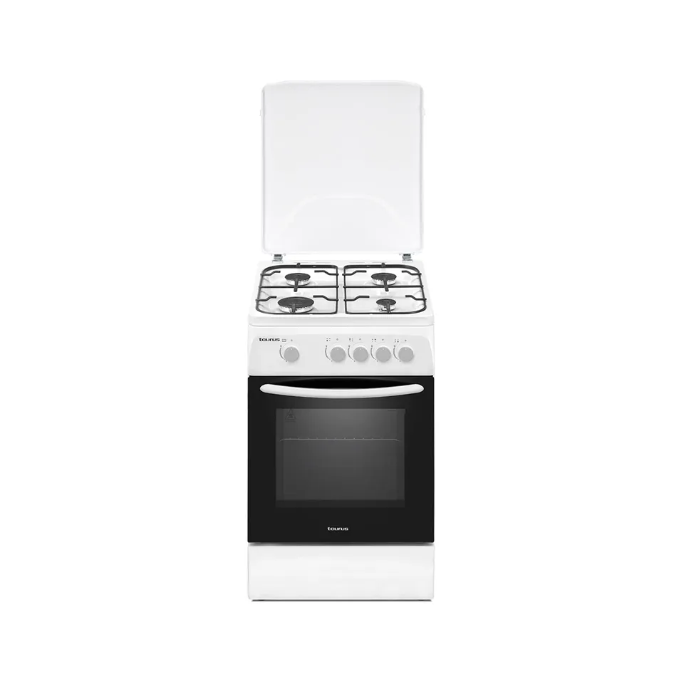 taurus-cig4fwhm-cocina-de-gas-butano-independiente-blanca-4-quemadores-horno-de- image 1