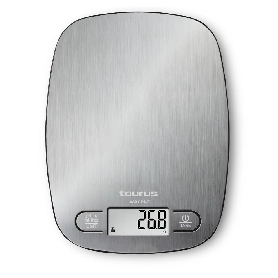 taurus-easy-inox-b-scula-de-cocina-digital-5-kg-funci-n-tara-4-sensores-de-preci image 1