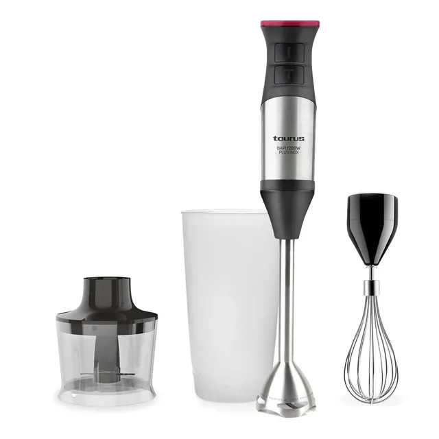taurus-bapi-1200-plus-inox-batidora-de-mano-1200w-con-20-velocidades-y-turbo-pic image 1
