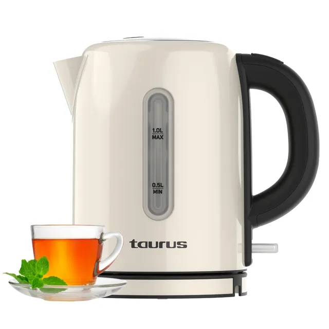 taurus-vintage-compact-cream-hervidor-el-ctrico-de-2400w-y-1l-con-dise-o-vintage image 1