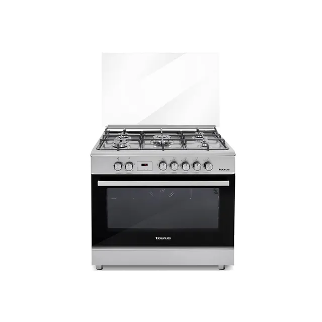 taurus-cige5fixm-cocina-mixta-independiente-90x60-cm-acero-inoxidable-5-quemador image 1