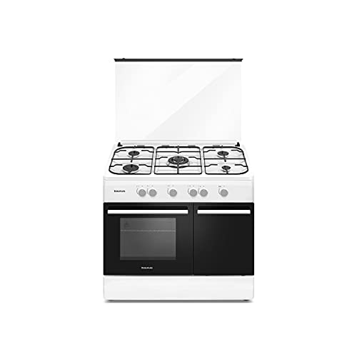 taurus-cig5fwhm-cocina-de-gas-butano-independiente-blanca-esmaltada-5-quemadores image 2