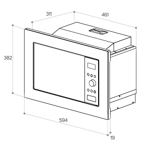 taurus-mo20ixd-microondas-digital-encastrable-20l-800w-con-grill-1000w-8-men-s-a image 6