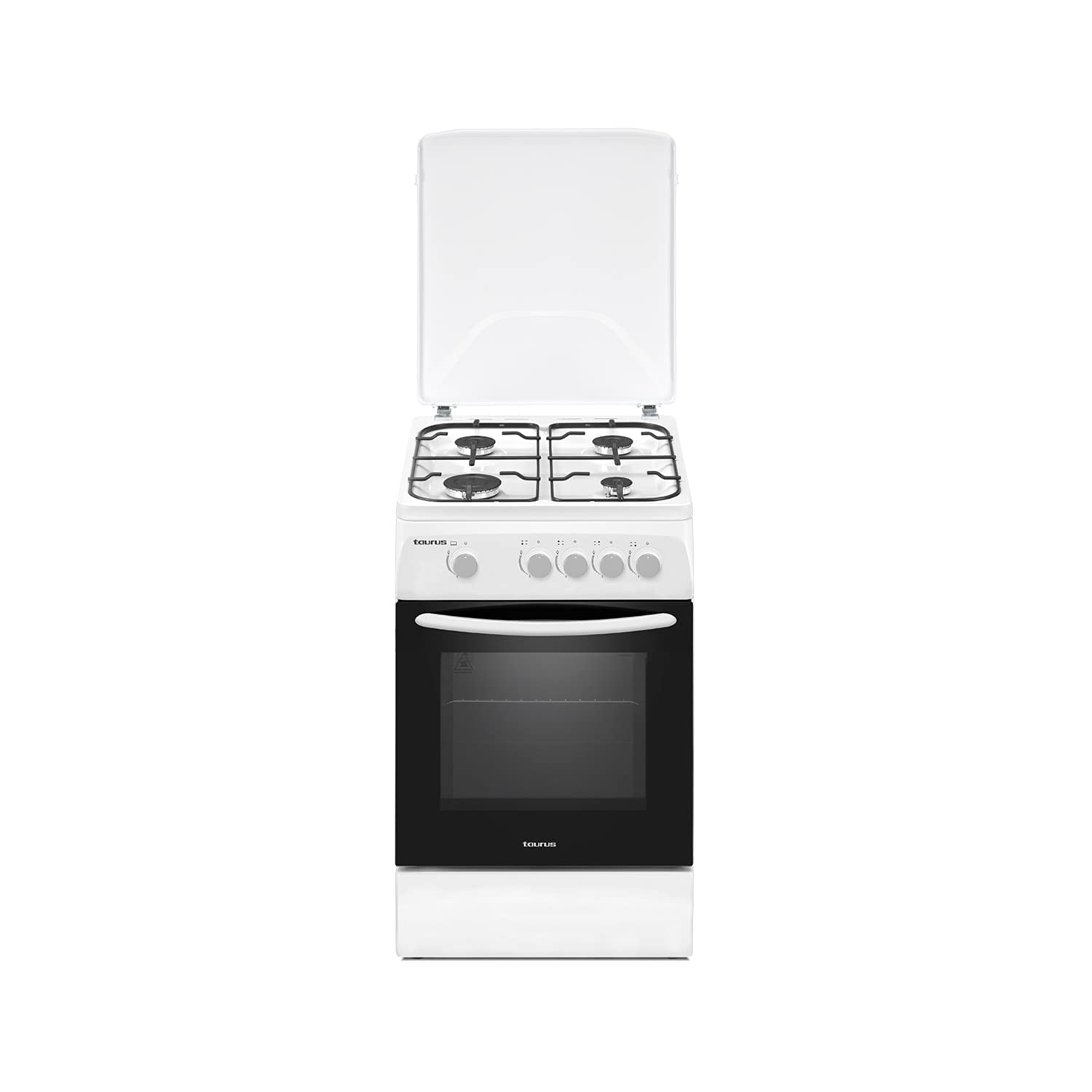 taurus-cig4fwhm-cocina-de-gas-butano-independiente-blanca-4-quemadores-horno-de- image 1