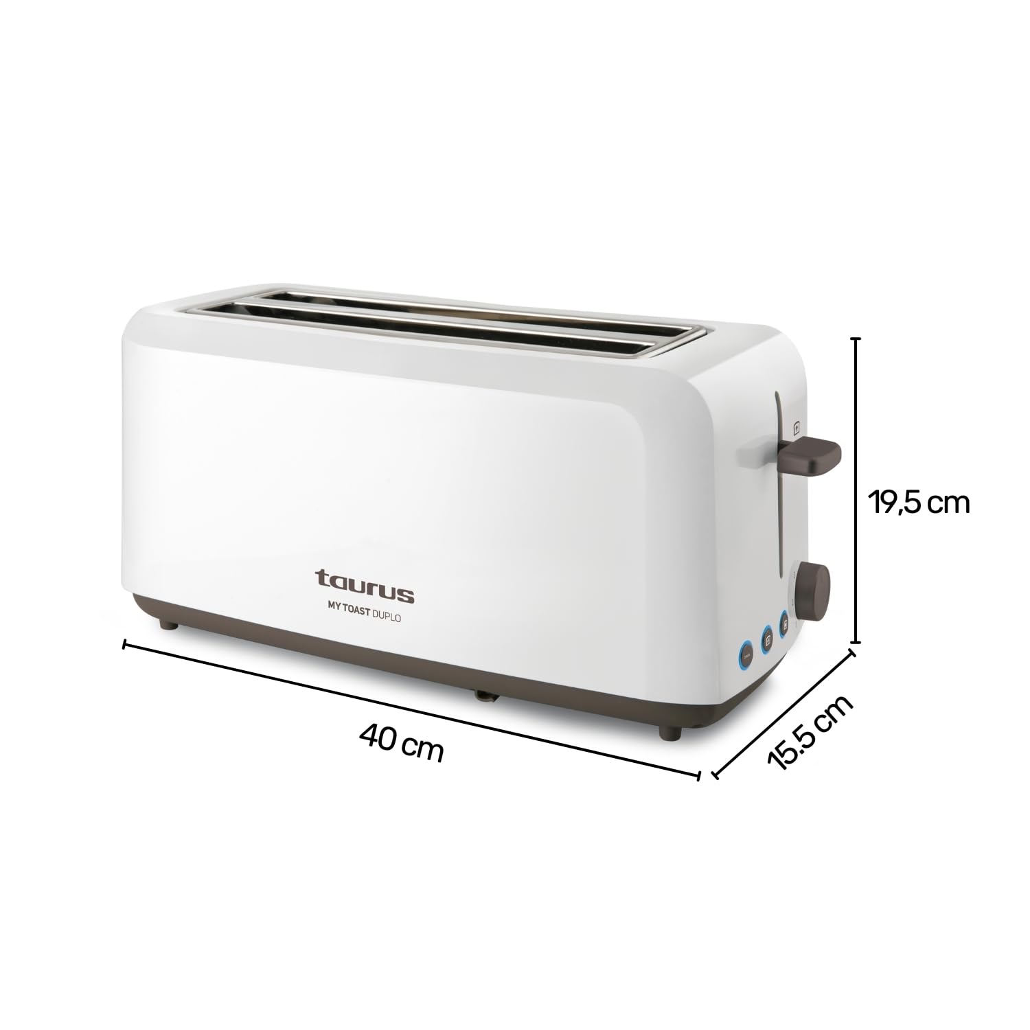 taurus-my-toast-duplo-tostadora-1450w-con-doble-ranura-larga-y-ancha-6-niveles-d image 5