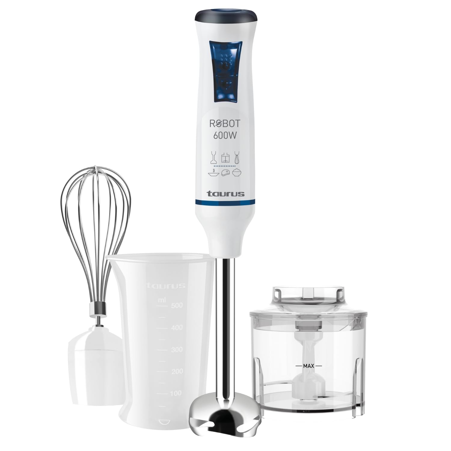 taurus-robot-600-plus-batidora-de-mano-inox-600w-con-20-velocidades-turbo-rotati image 1