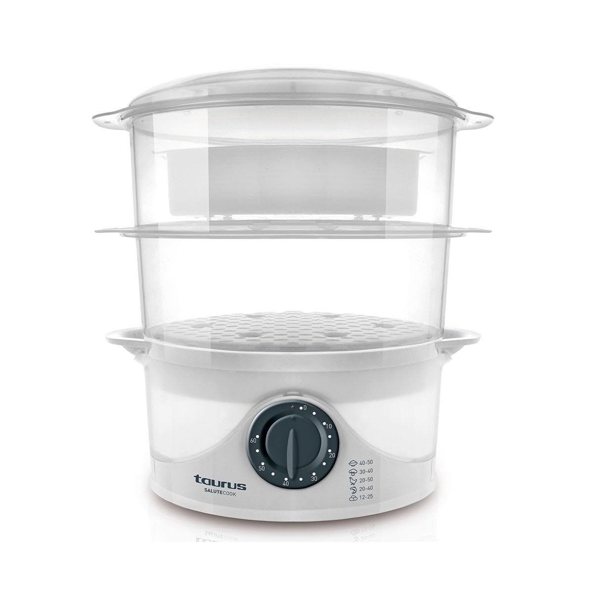 taurus-salutecook-vaporera-el-ctrica-800w-6-l-de-capacidad-3-pisos-temporizador- image 1