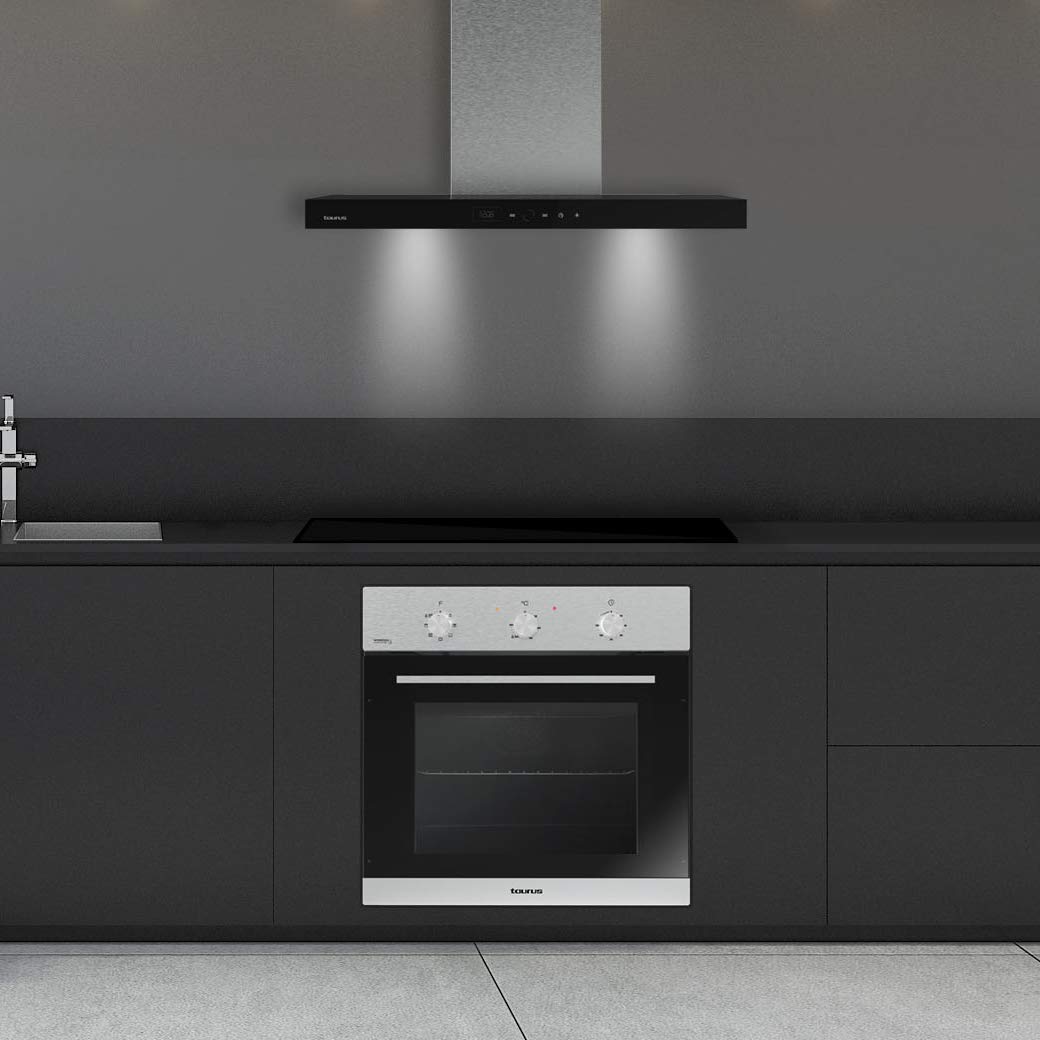 taurus-t90ixal-campana-extractora-decorativa-de-90-cm-en-acero-y-cristal-negro-6 image 2
