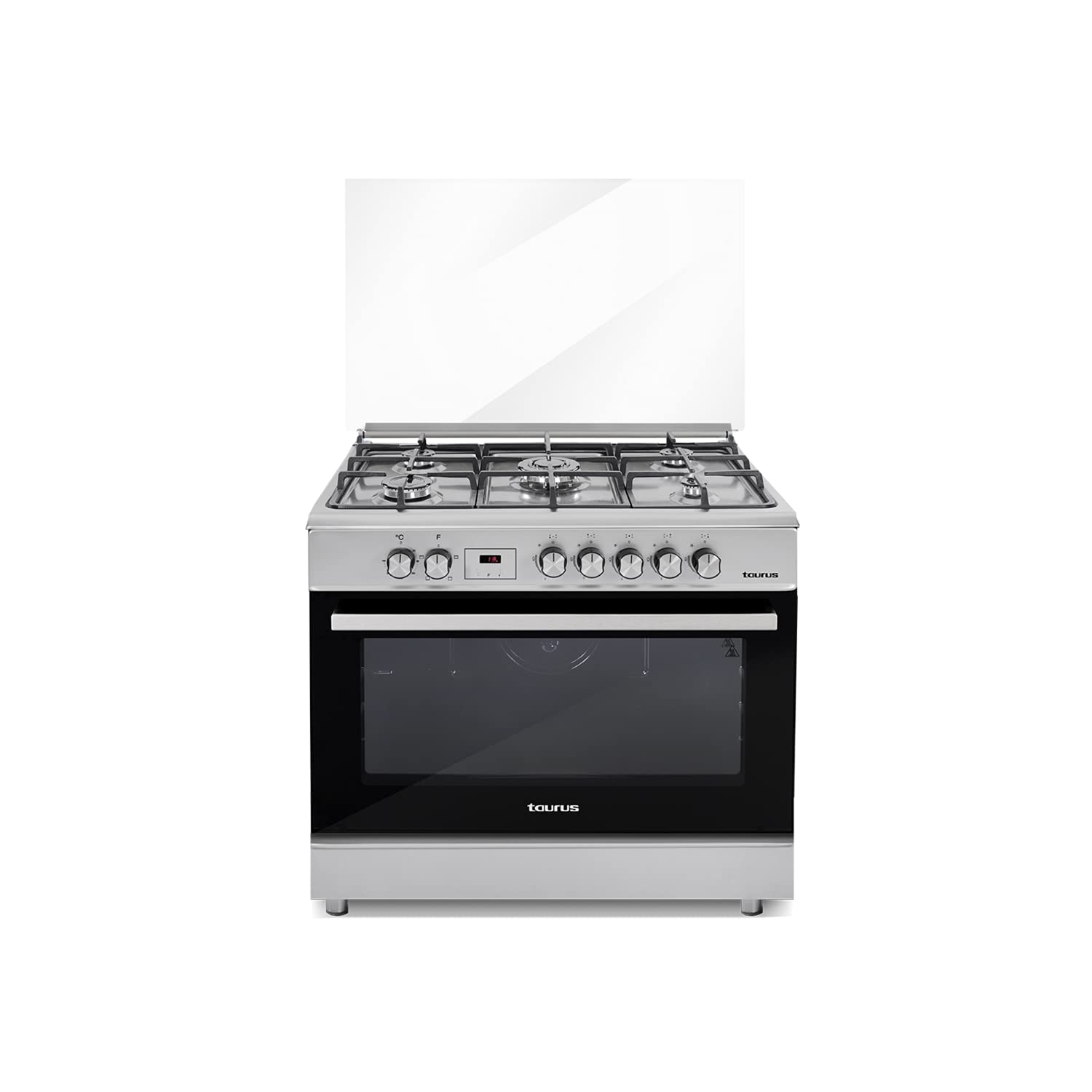 taurus-cige5fixm-cocina-mixta-independiente-90x60-cm-acero-inoxidable-5-quemador image 1