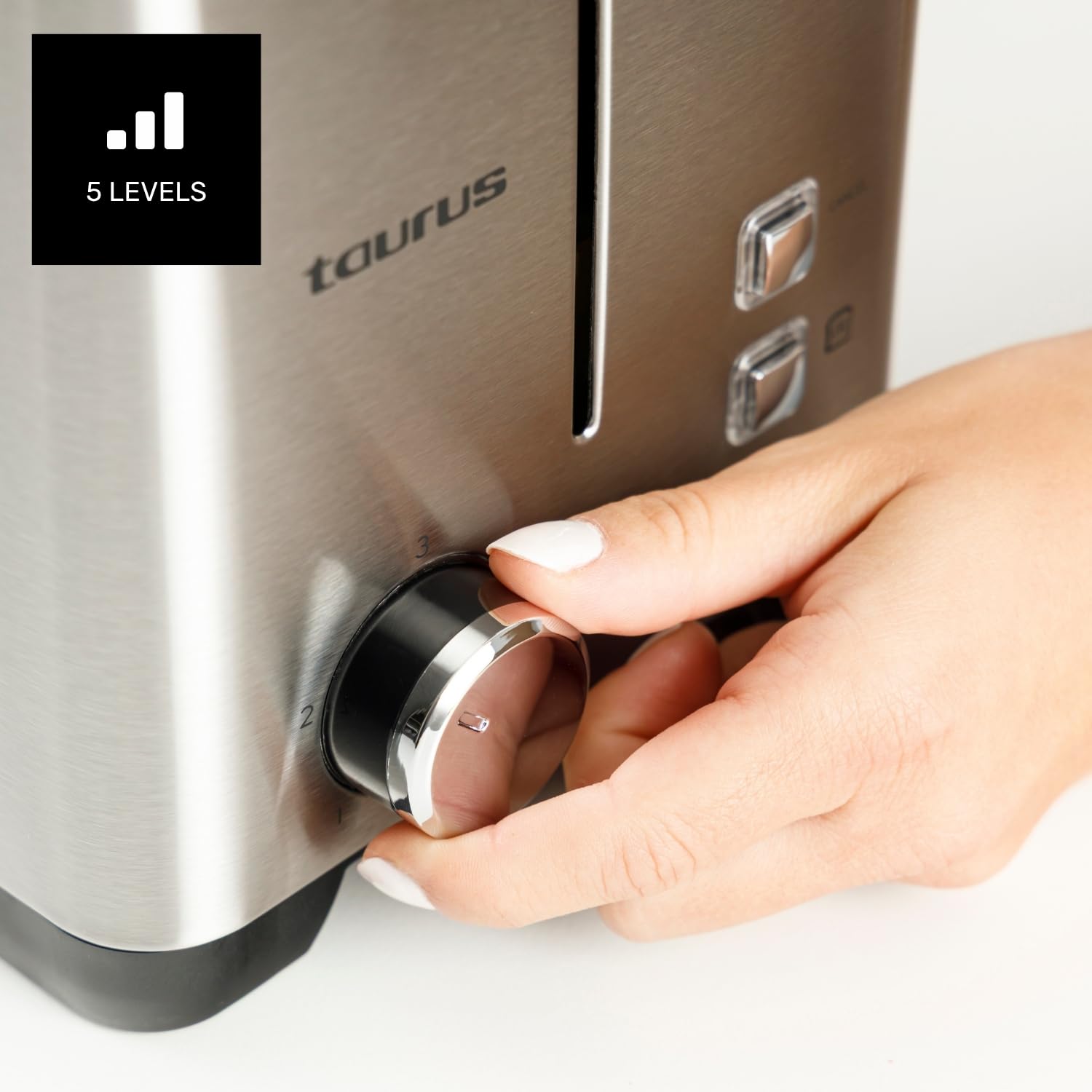taurus-mytoast-duplo-legend-tostador-de-1400-w-con-2-ranuras-extralargas-de-40-m image 4