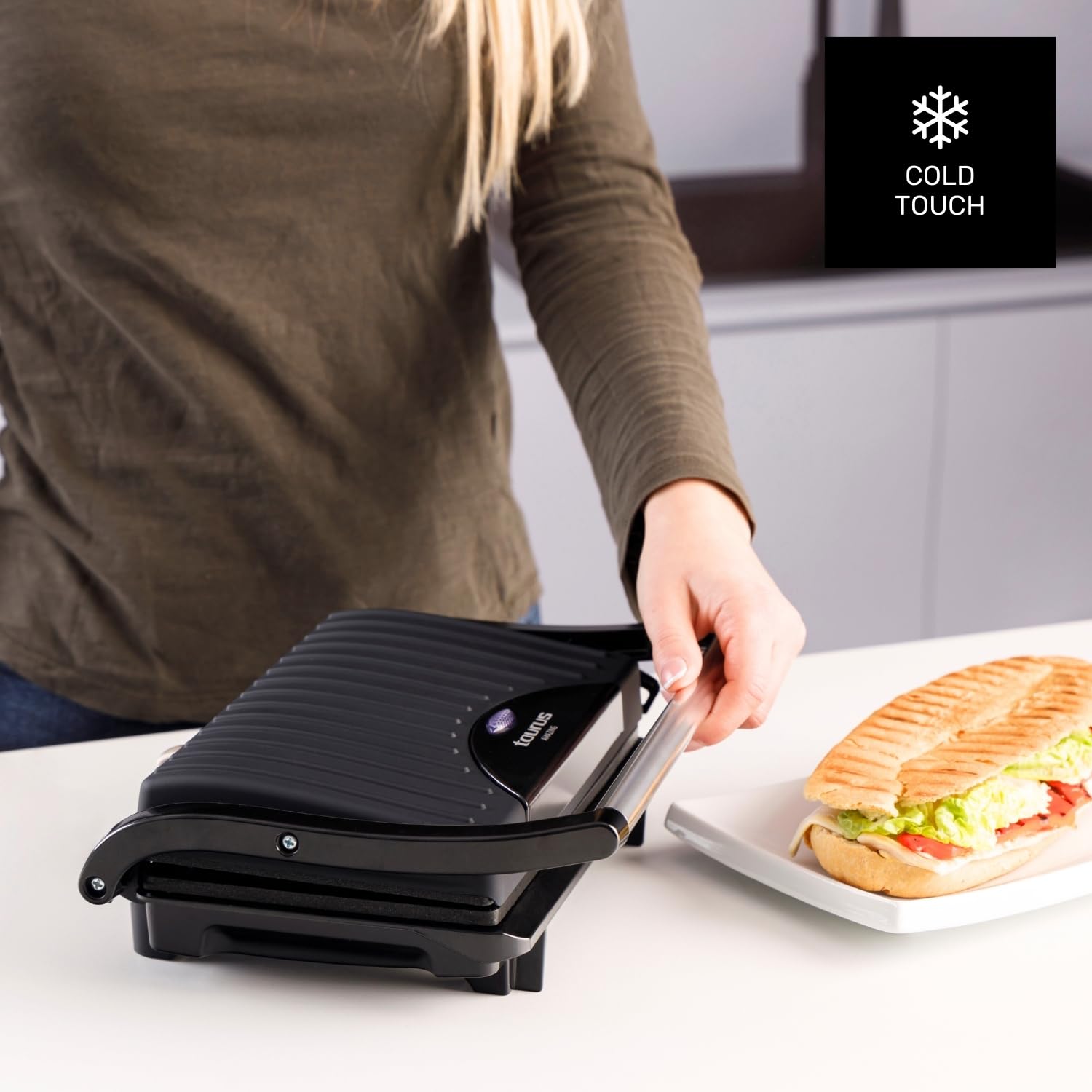 taurus-amazing-gr1700-sandwichera-el-ctrica-700w-placas-grill-antiadherentes-aut image 5