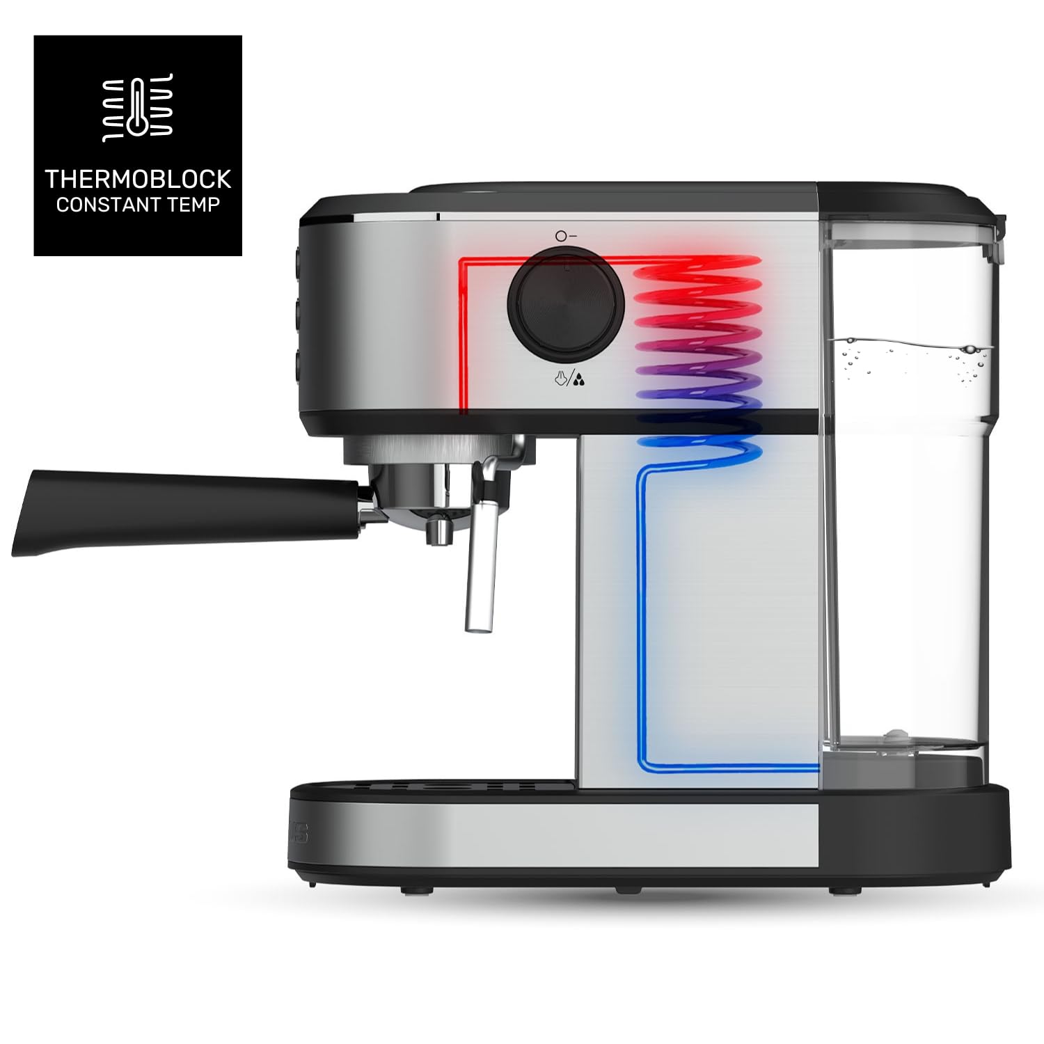 taurus-euforia-compact-cafetera-espresso-1350w-20-bares-thermoblock-filtro-supre image 3