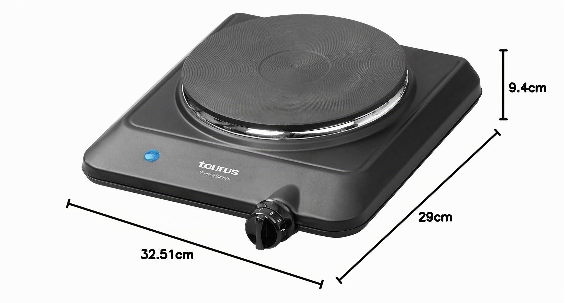 taurus-volcan-uno-hornillo-el-ctrico-port-til-de-1500-w-placa-de-18-cm-9-niveles image 2