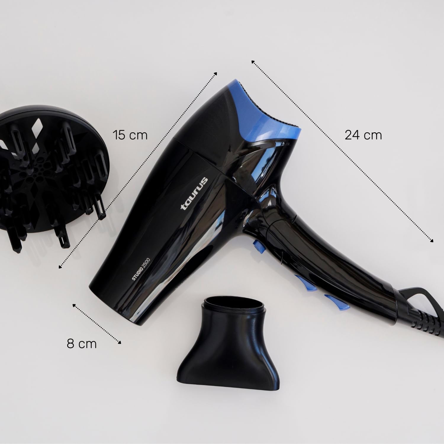taurus-studio-2500-secador-de-pelo-plegable-2400-w-con-concentrador-y-difusor image 8