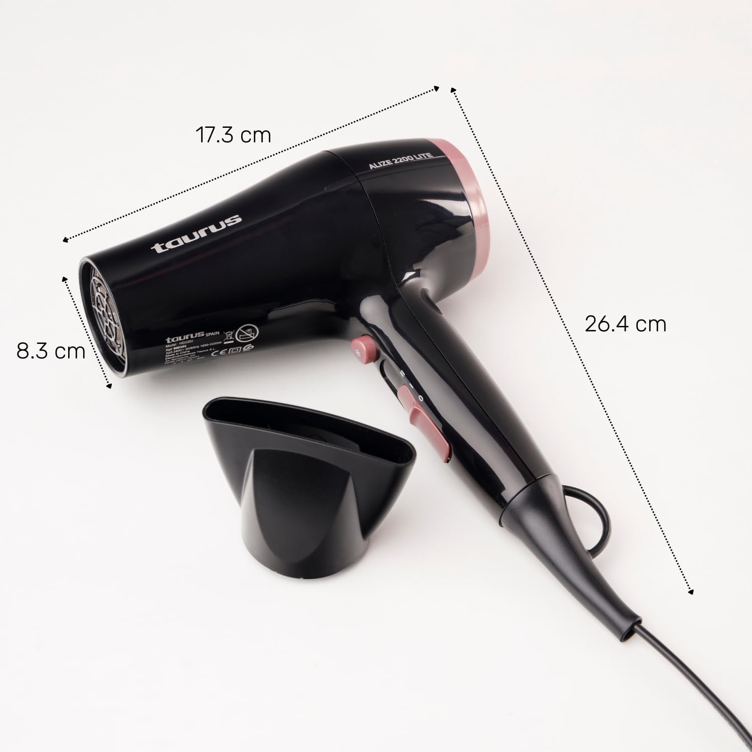 taurus-alize-2200-lite-secador-de-pelo-2200w-ultraligero-y-compacto-con-concentr image 6