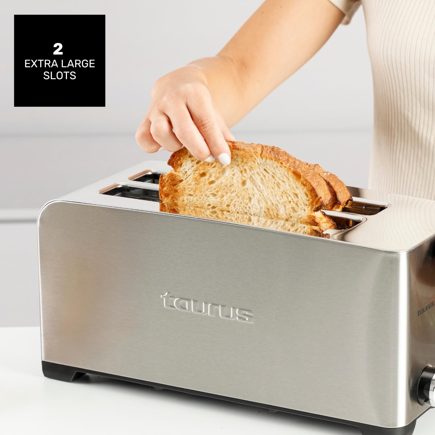 taurus-mytoast-duplo-legend-tostador-de-1400-w-con-2-ranuras-extralargas-de-40-m image 6