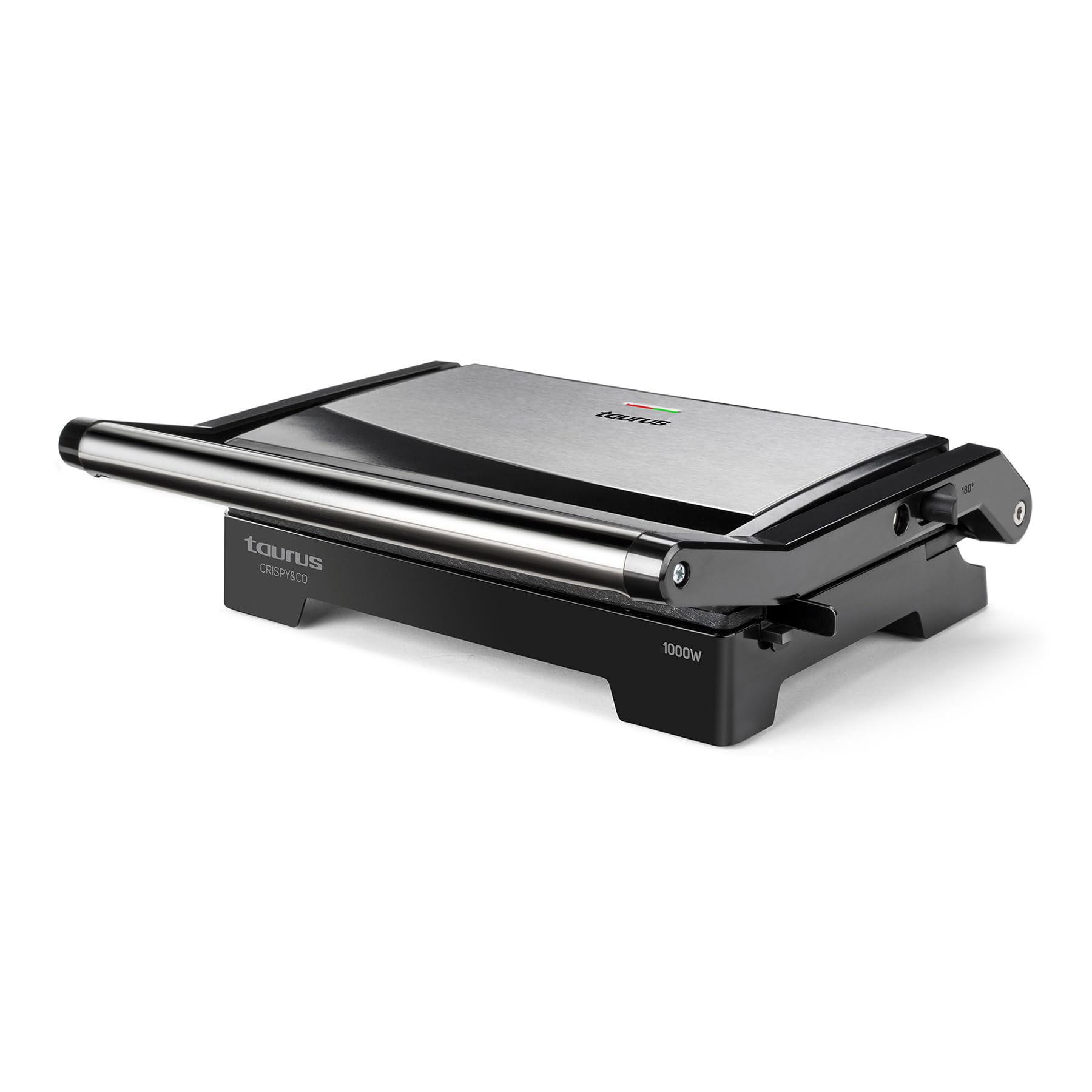 taurus-crispy-co-grill-el-ctrico-2-en-1-con-plancha-1000w-apertura-180-placa-ant image 1