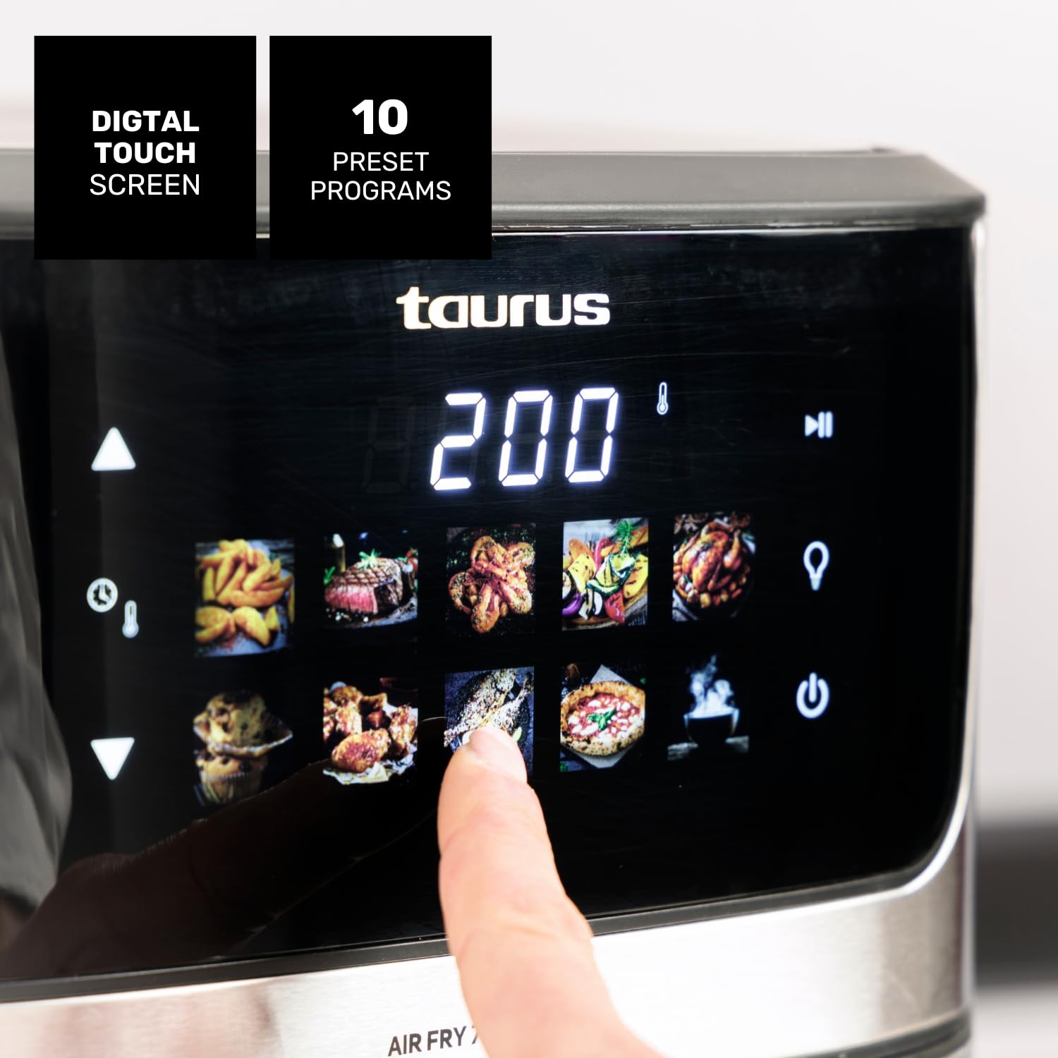 taurus-air-fryer-7s-360-view-freidora-de-aire-6-5-l-con-doble-resistencia-360-he image 4