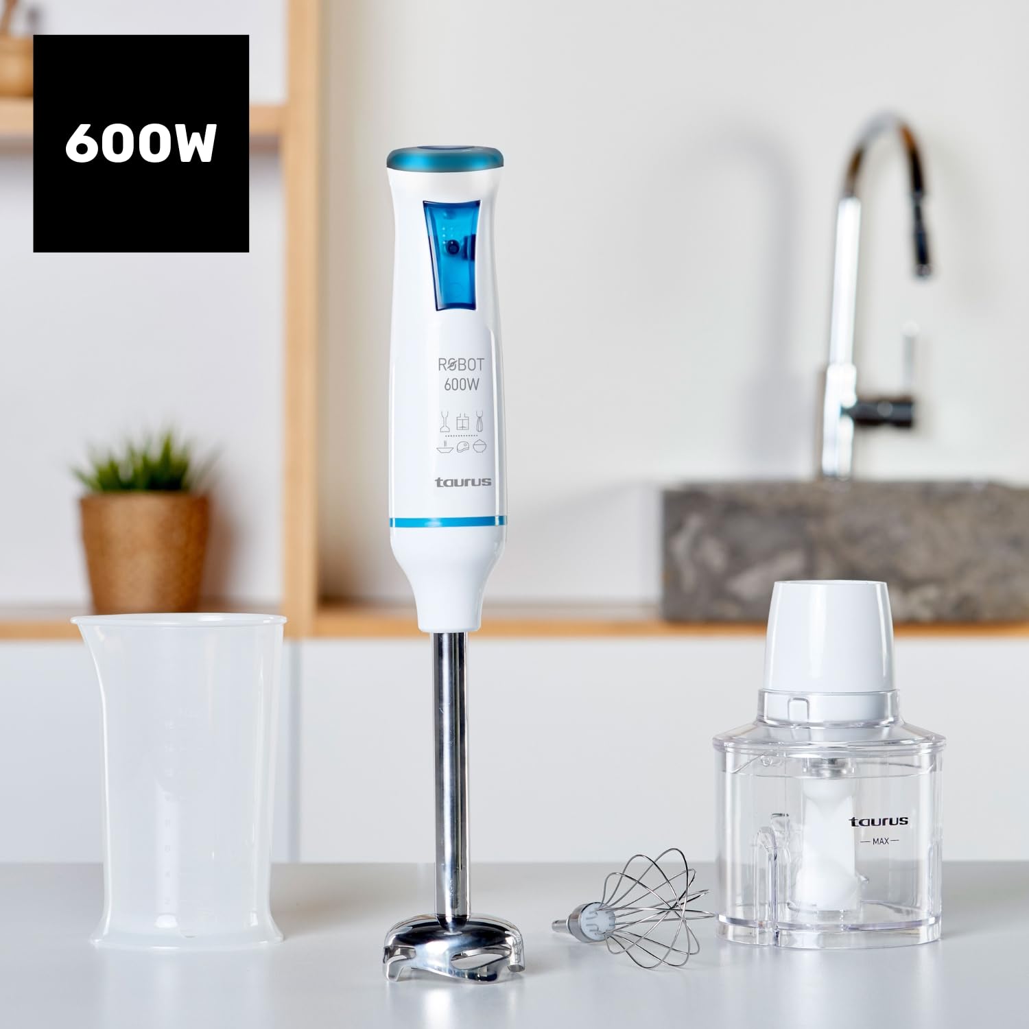taurus-robot-600-plus-batidora-de-mano-inox-600w-con-20-velocidades-turbo-rotati image 2