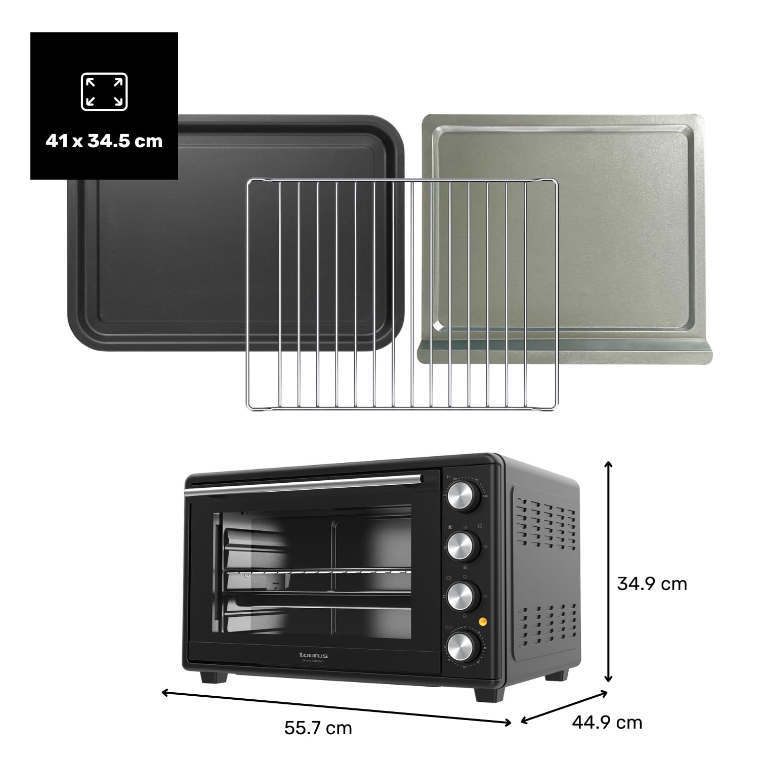 taurus-horizon-45-horno-de-sobremesa-45l-2000w-hasta-230-c-15-tipos-de-cocci-n-f image 3