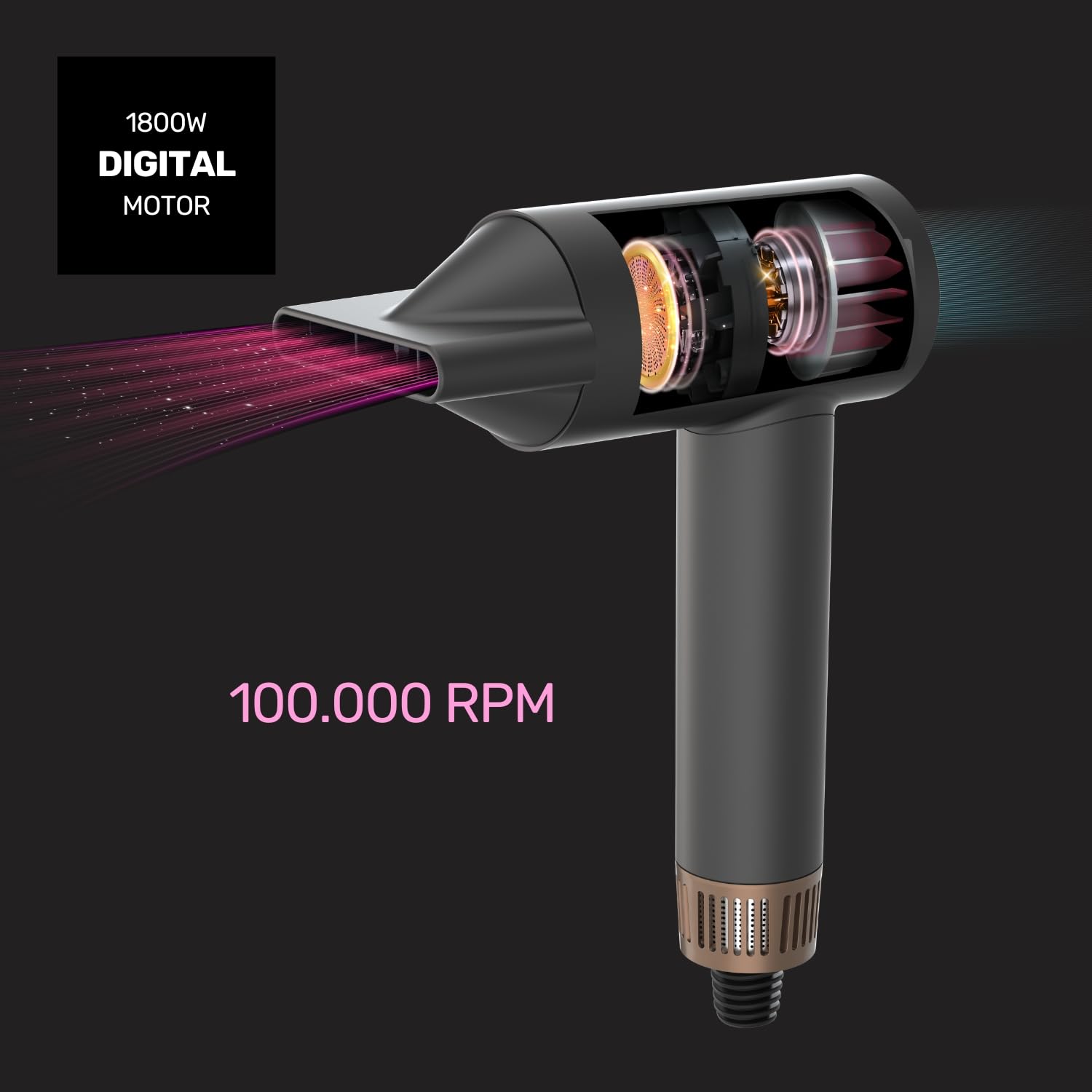 taurus-digital-force-compact-secador-de-pelo-con-motor-digital-2-velocidades-5-t image 2