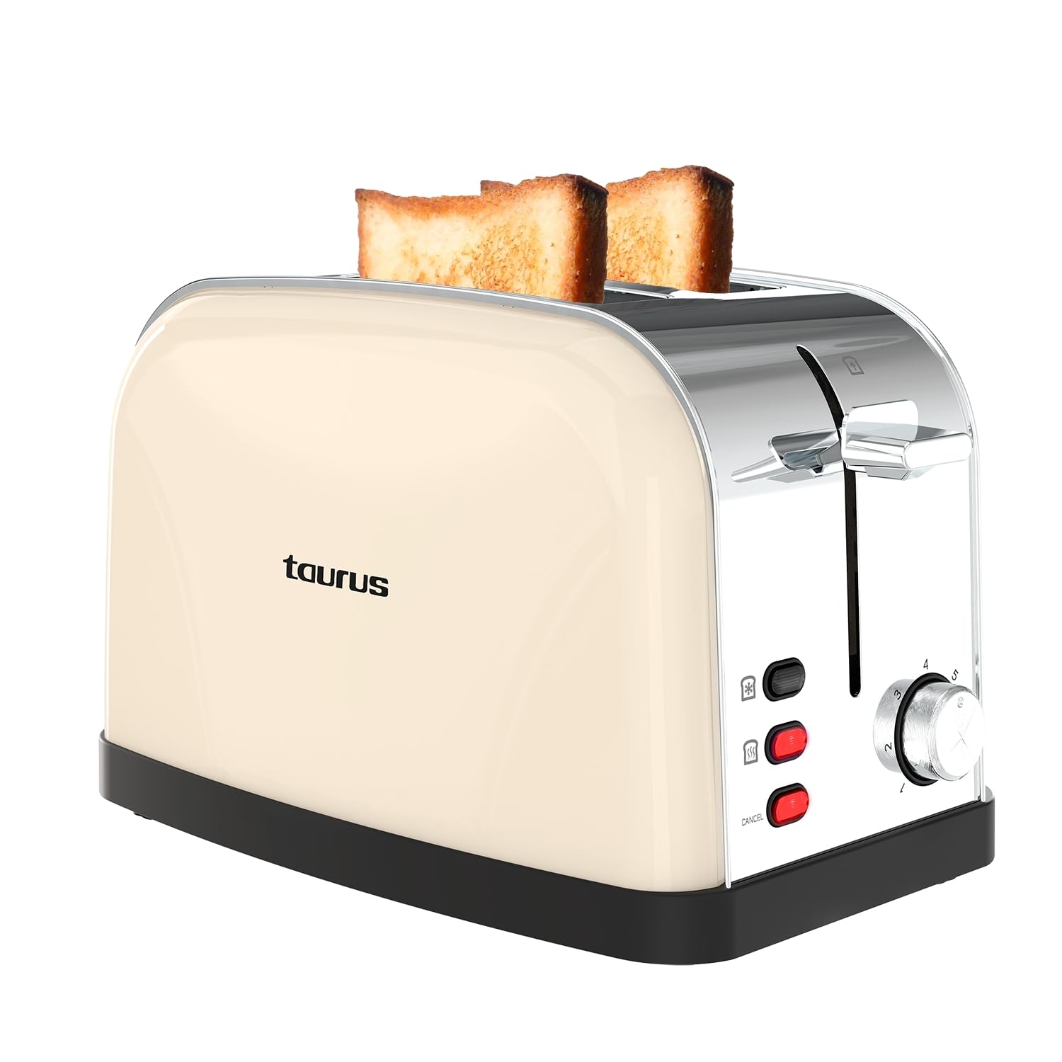taurus-vintage-ii-cream-tostador-de-2-ranuras-950w-7-niveles-cuerpo-inox-dise-o- image 1