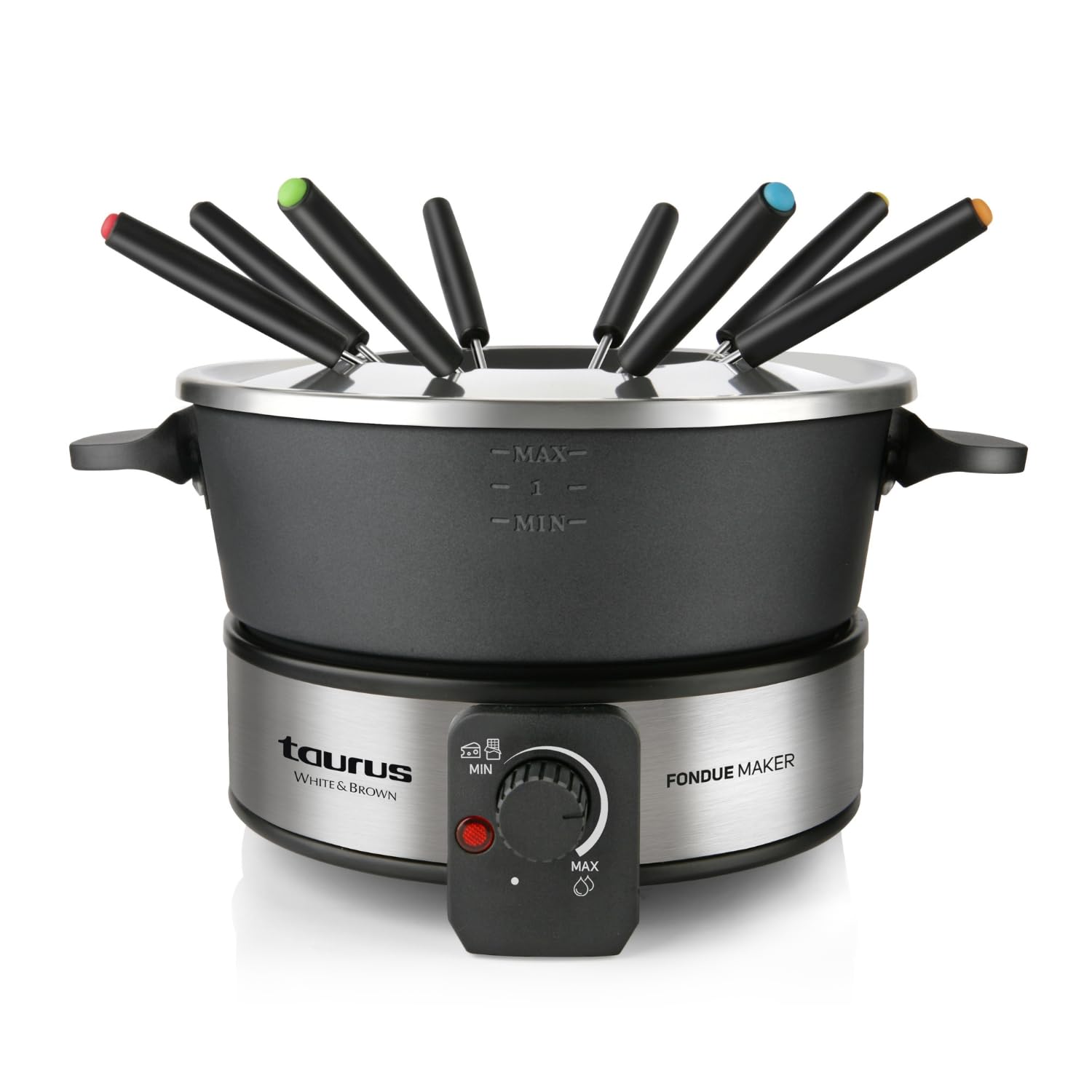 taurus-ff2-fondue-el-ctrica-1000w-olla-antiadherente-2l-sin-pfoa-para-8-personas image 1