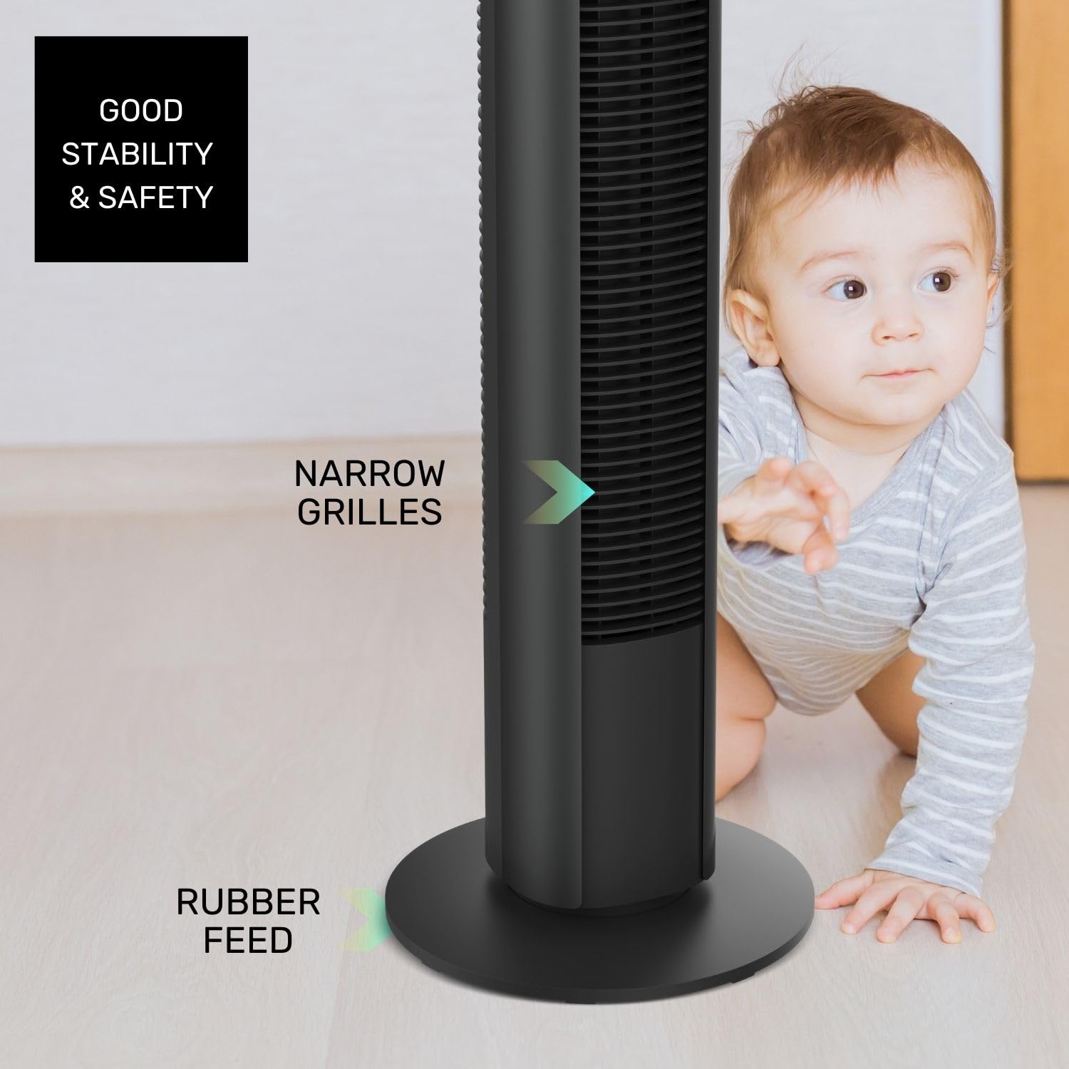 taurus-new-babel-ventilador-de-torre-oscilante-50-w-86-cm-3-velocidades-temporiz image 8