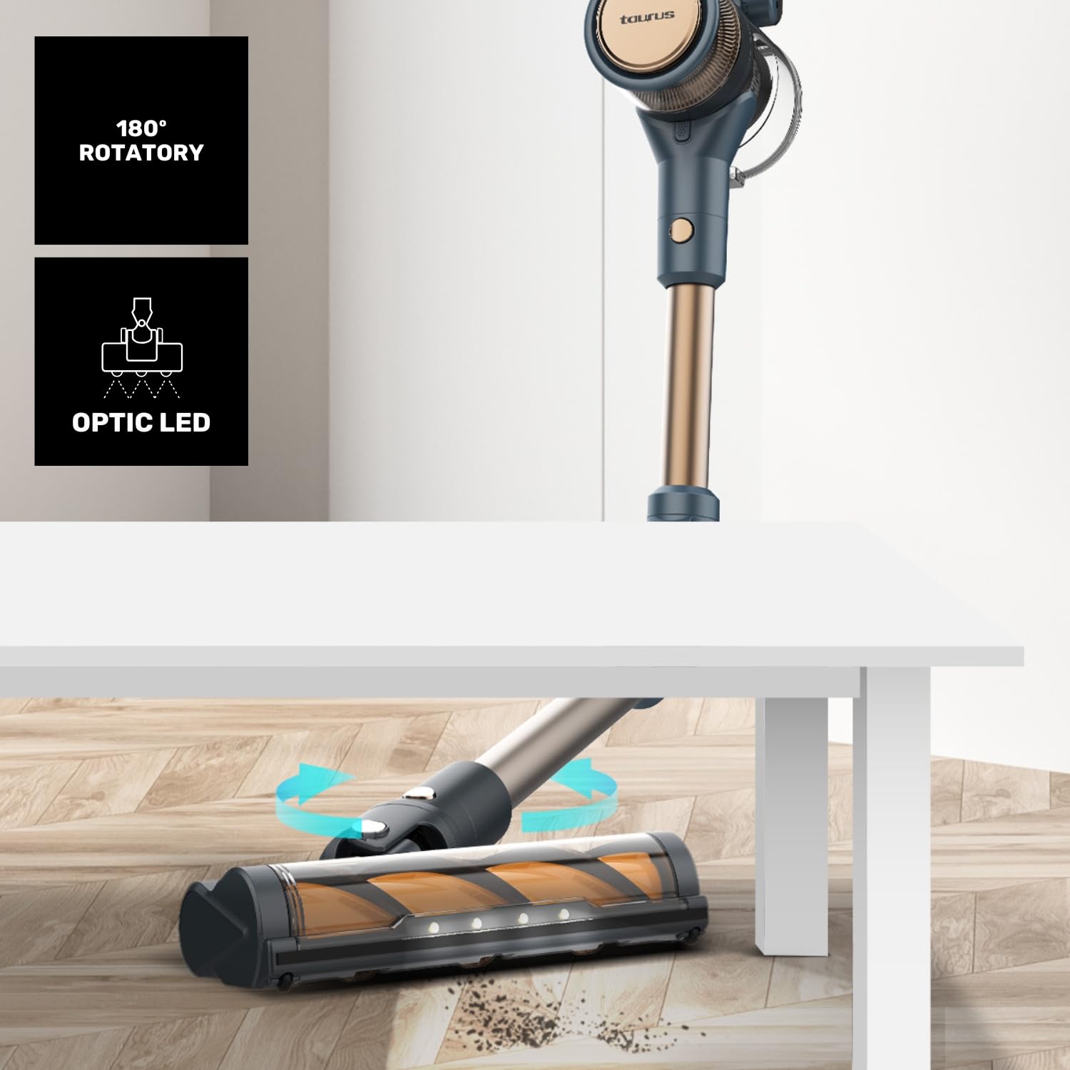 taurus-homeland-digital-flex-aspiradora-escoba-sin-cable-365w-brushless-28kpa-ba image 8