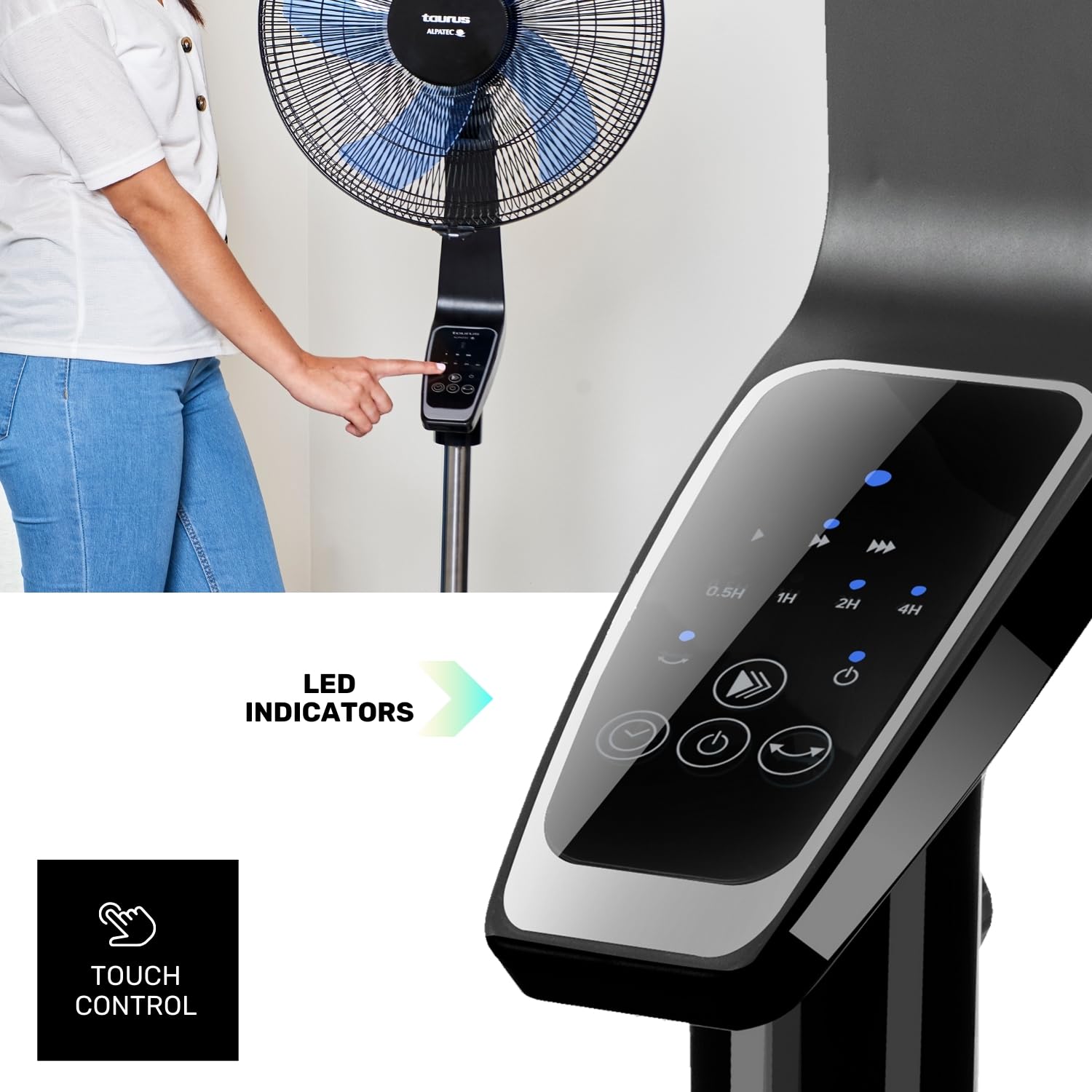 taurus-boreal-16cr-digital-ventilador-de-pie-50-w-de-40-cm-con-mando-a-distancia image 7