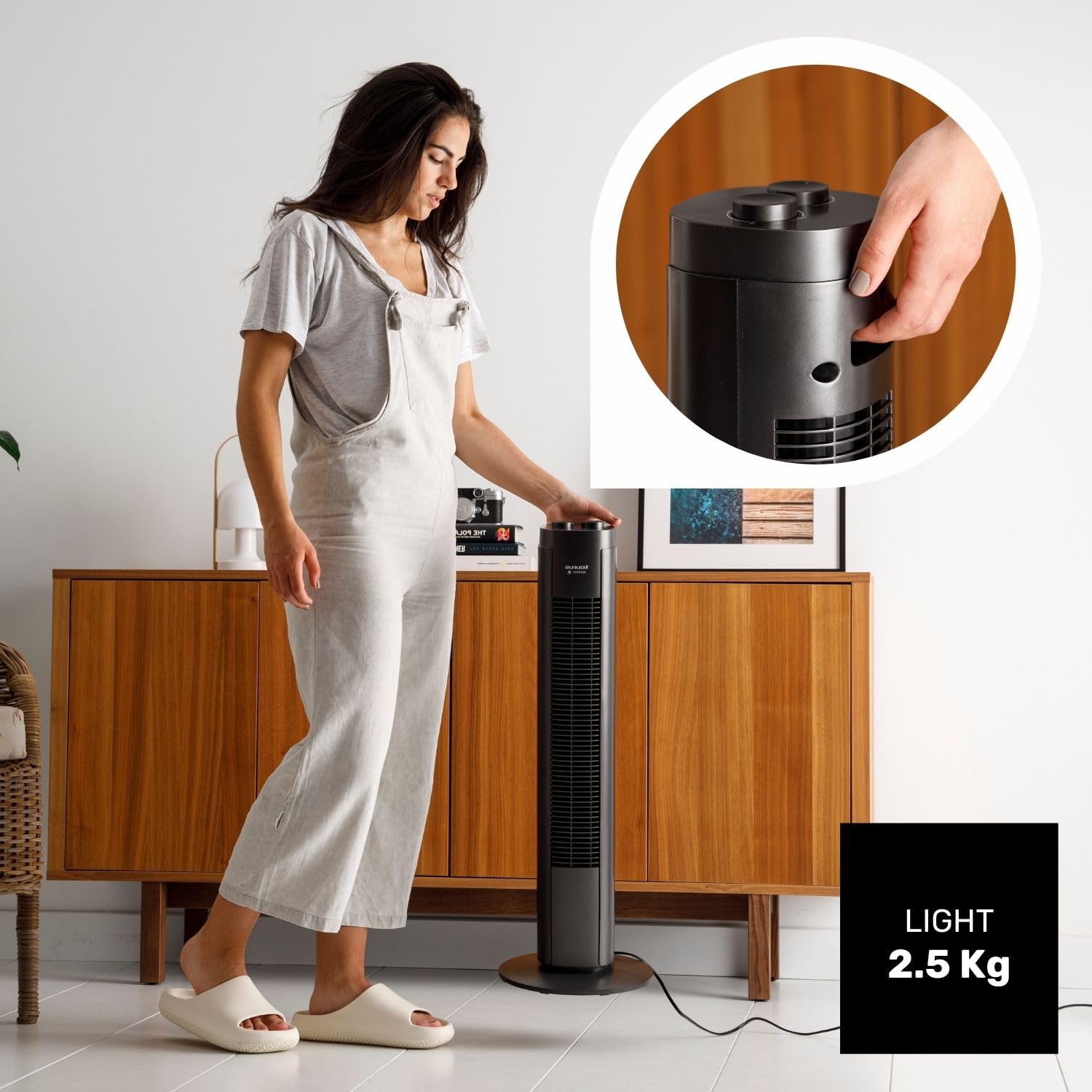 taurus-new-babel-ventilador-de-torre-oscilante-50-w-86-cm-3-velocidades-temporiz image 5
