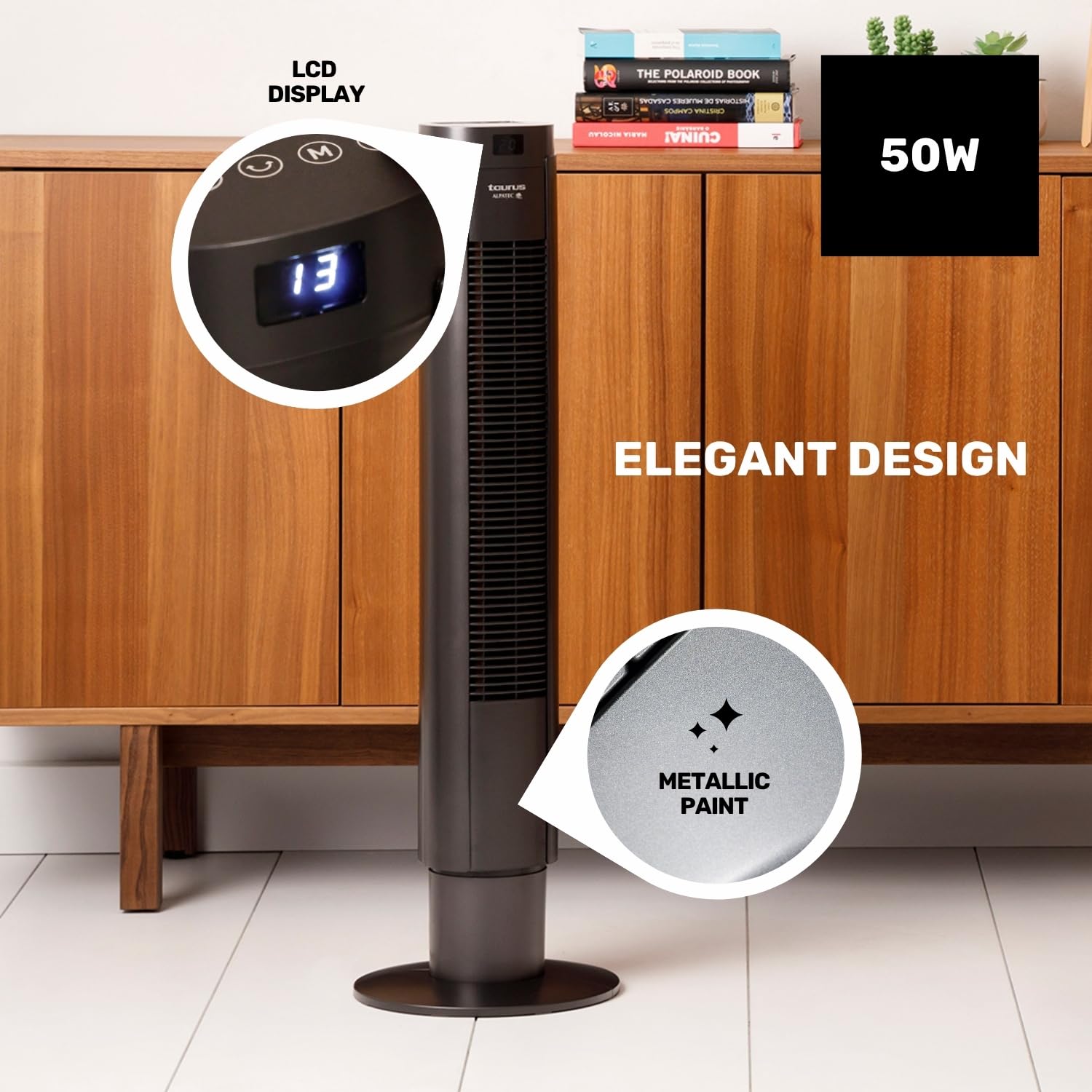 taurus-babel-rch-ventilador-de-torre-50w-86-cm-4-velocidades-3-modos-normal-bris image 2