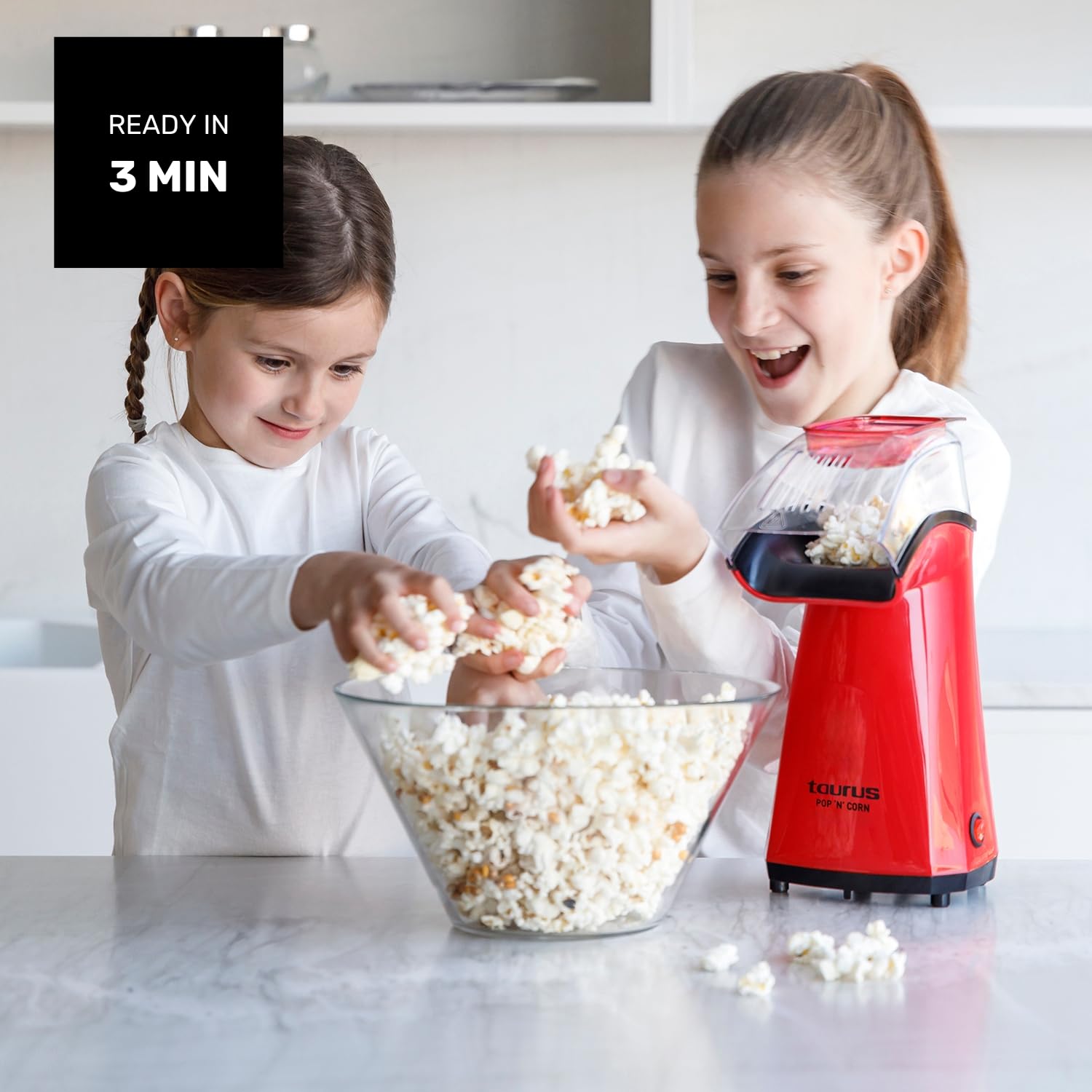 taurus-pop-n-corn-palomitero-el-ctrico-de-aire-caliente-sin-aceite-1100w-con-tap image 2