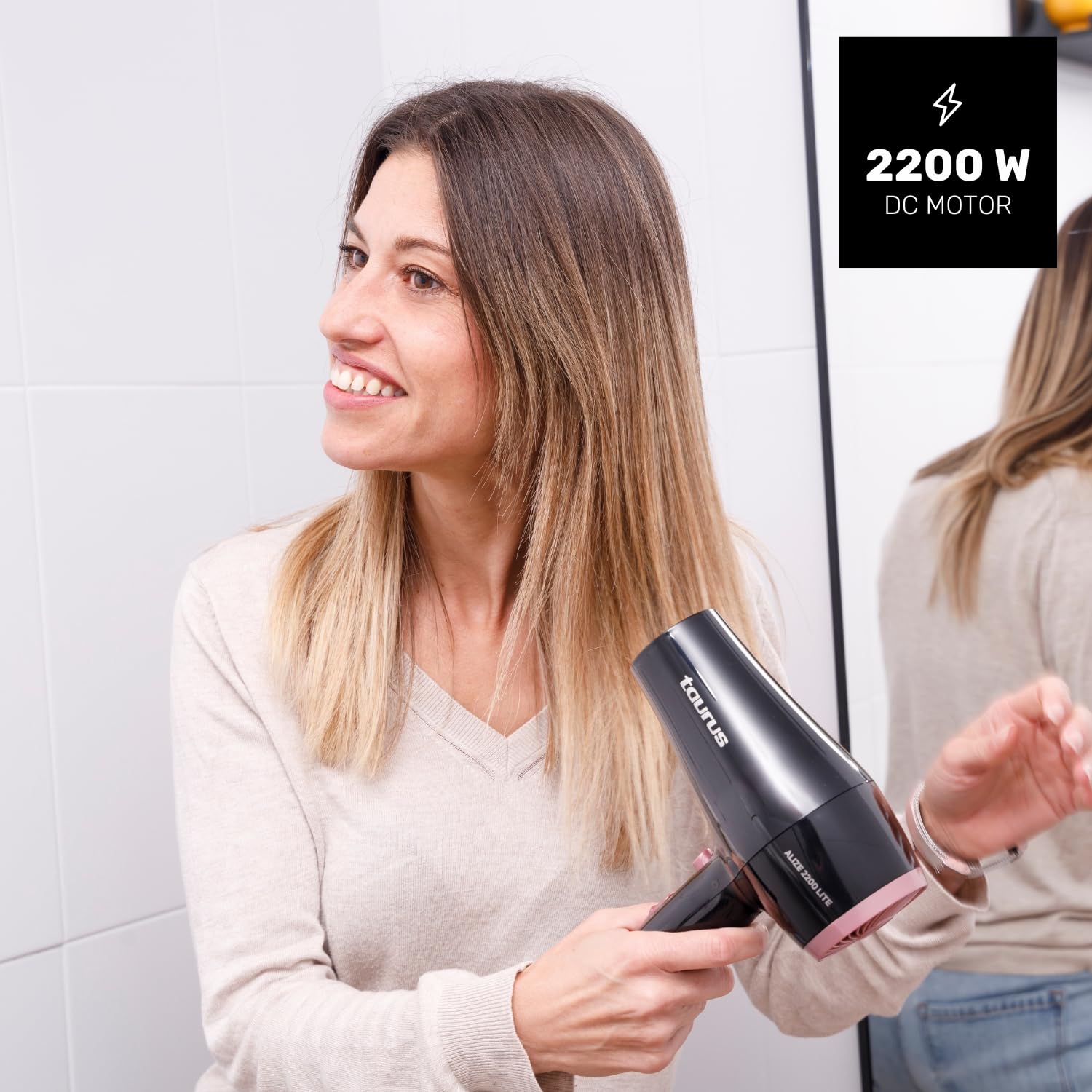 taurus-alize-2200-lite-secador-de-pelo-2200w-ultraligero-y-compacto-con-concentr image 2