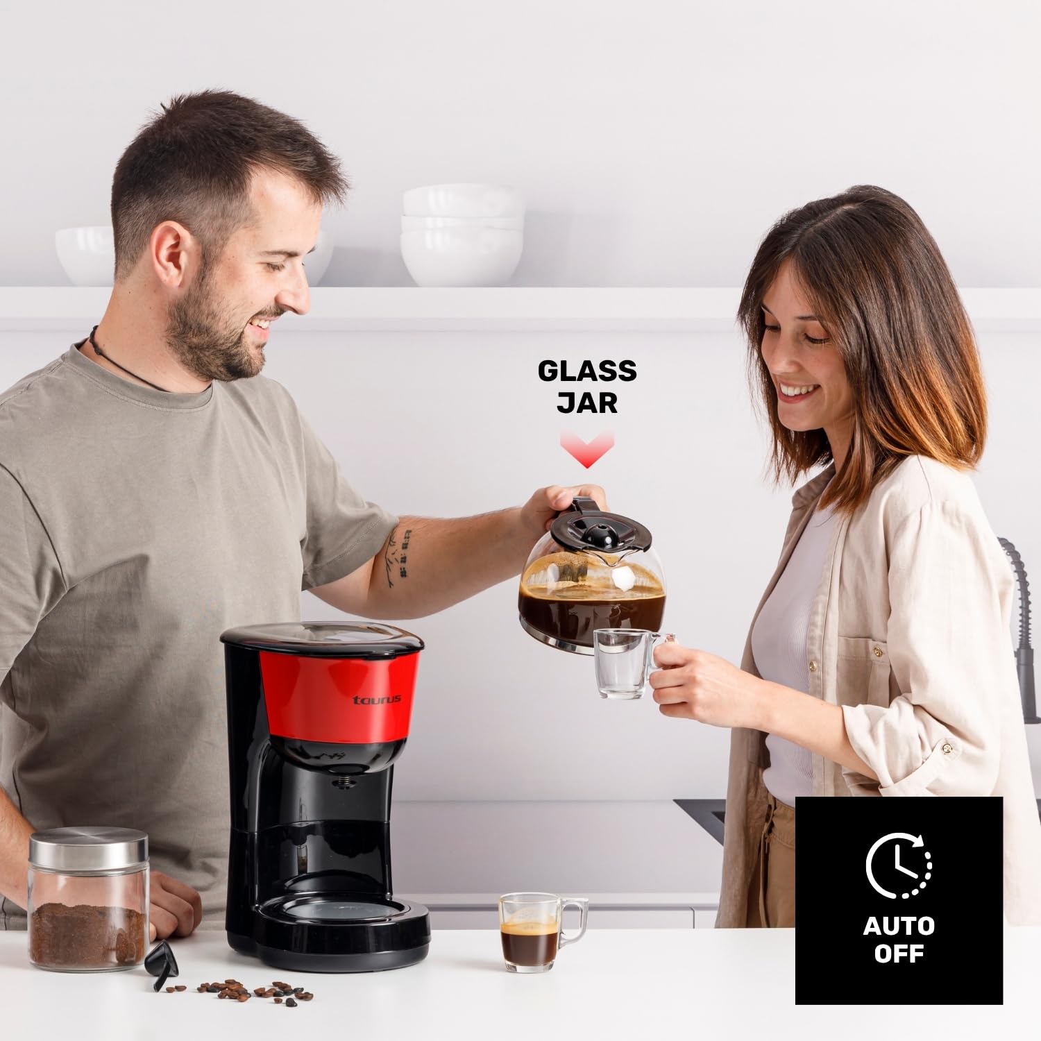 taurus-verona-vintage-red-cafetera-de-goteo-12-tazas-1000w-jarra-de-cristal-grad image 7