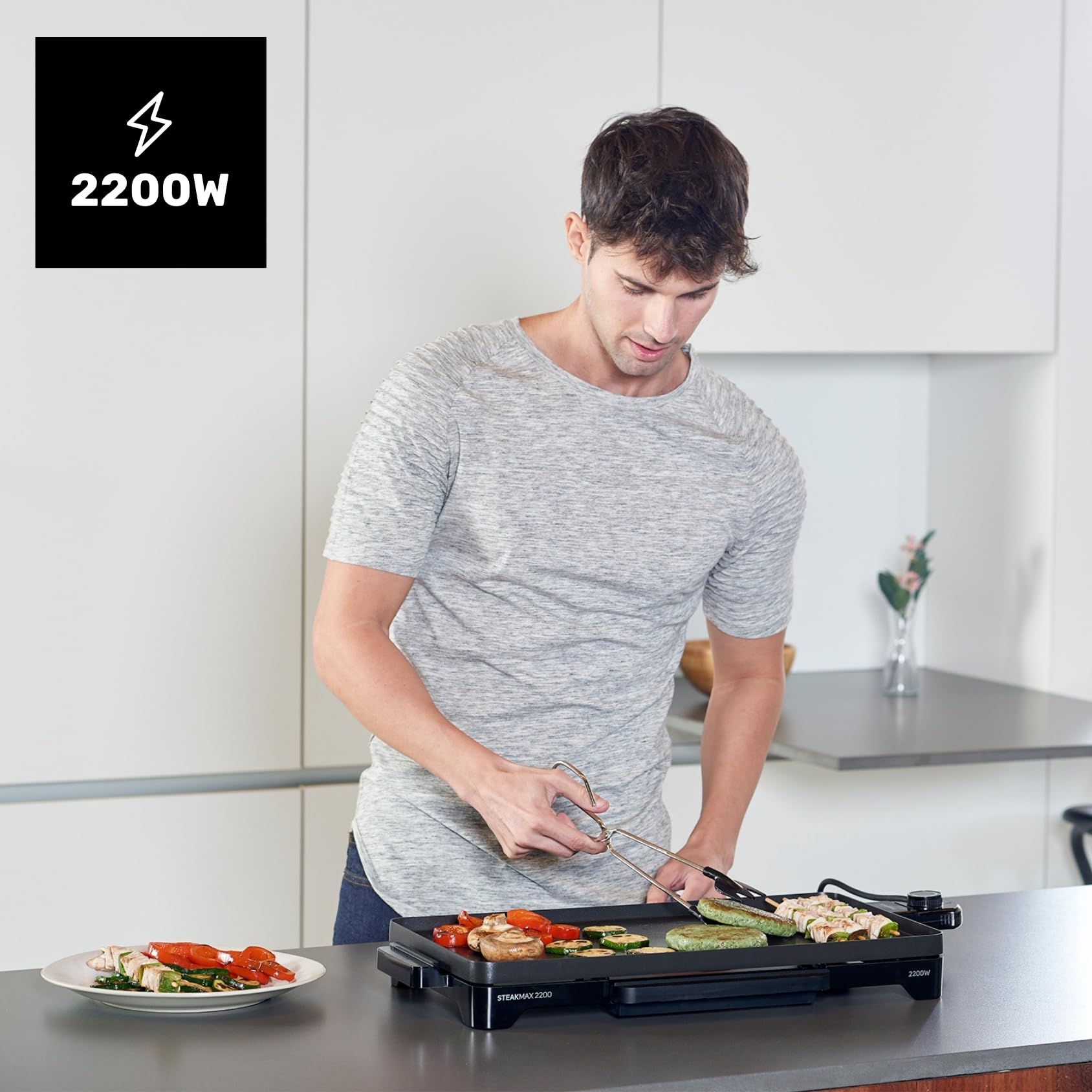 taurus-steakmax-2200-plancha-de-asar-el-ctrica-2200w-superficie-antiadherente-49 image 2