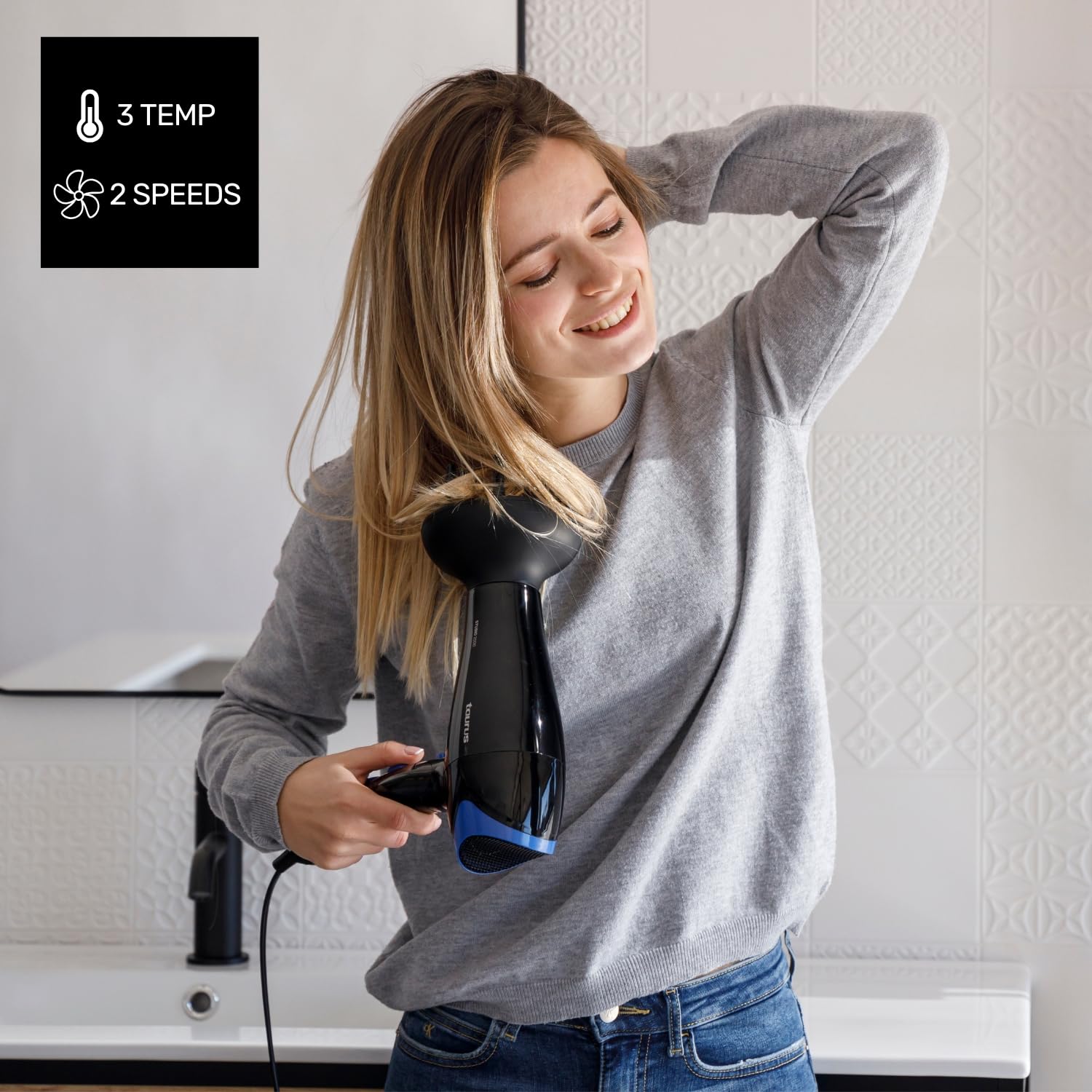 taurus-studio-2500-secador-de-pelo-plegable-2400-w-con-concentrador-y-difusor image 3