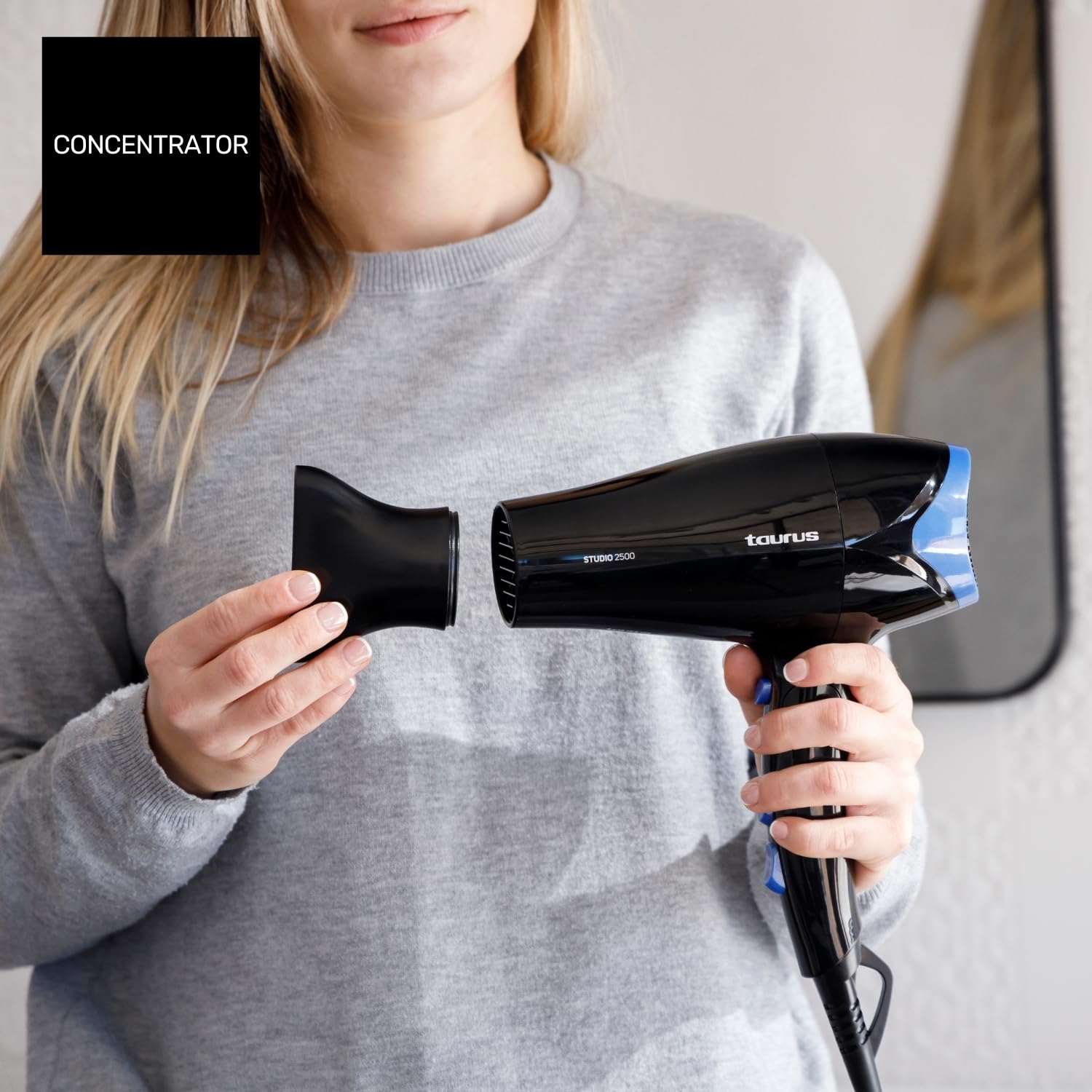 taurus-studio-2500-secador-de-pelo-plegable-2400-w-con-concentrador-y-difusor image 7