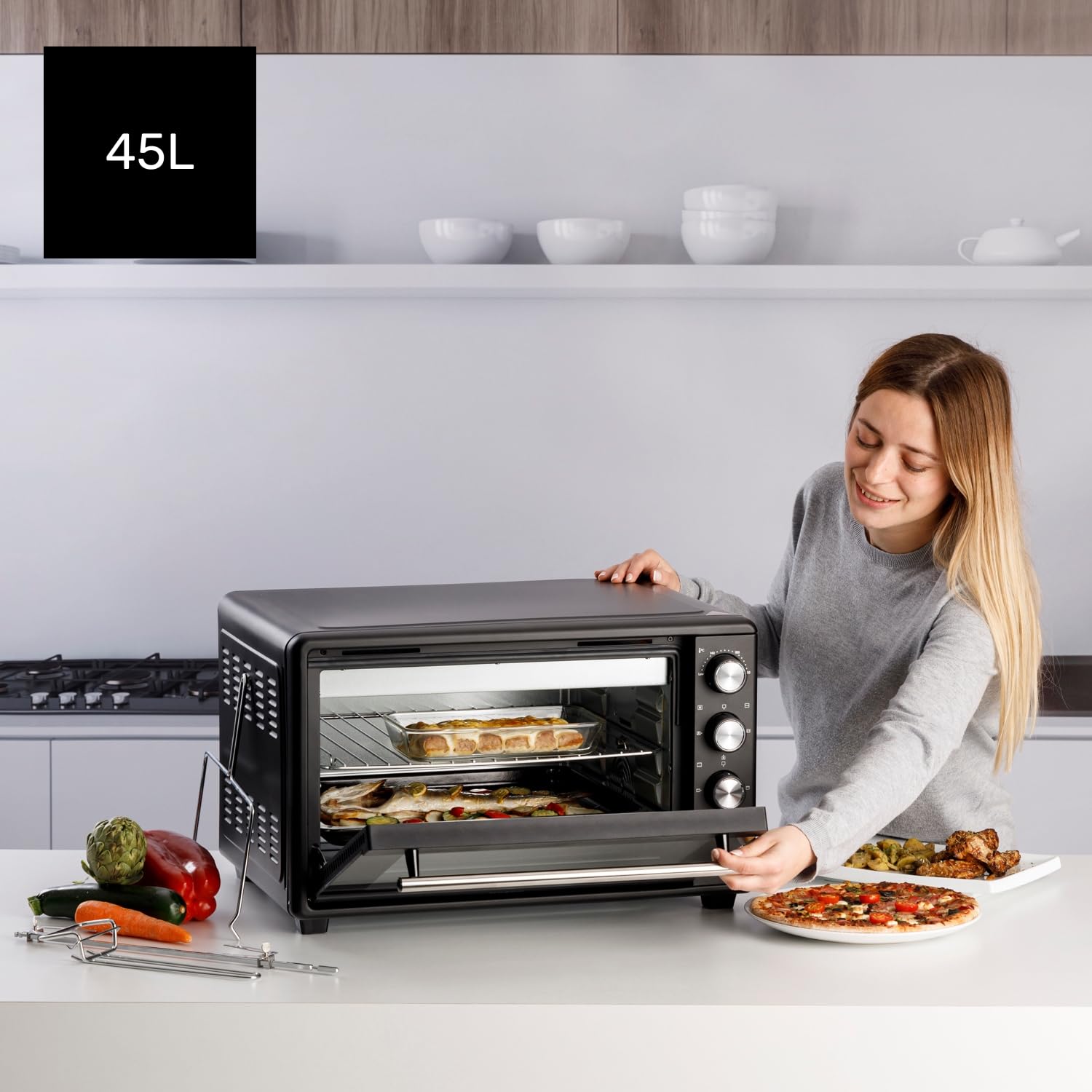 taurus-horizon-45-horno-de-sobremesa-45l-2000w-hasta-230-c-15-tipos-de-cocci-n-f image 2