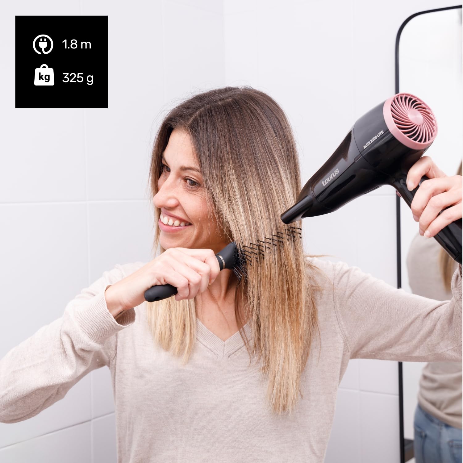 taurus-alize-2200-lite-secador-de-pelo-2200w-ultraligero-y-compacto-con-concentr image 7