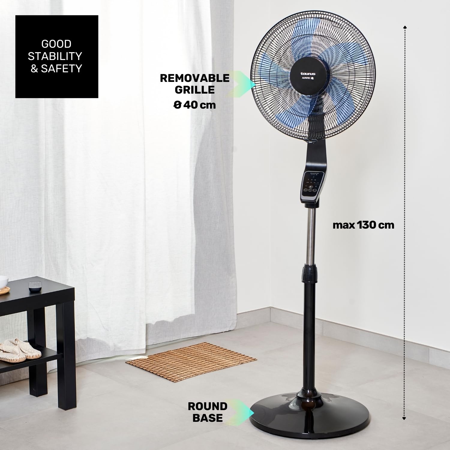 taurus-boreal-16cr-digital-ventilador-de-pie-50-w-de-40-cm-con-mando-a-distancia image 8