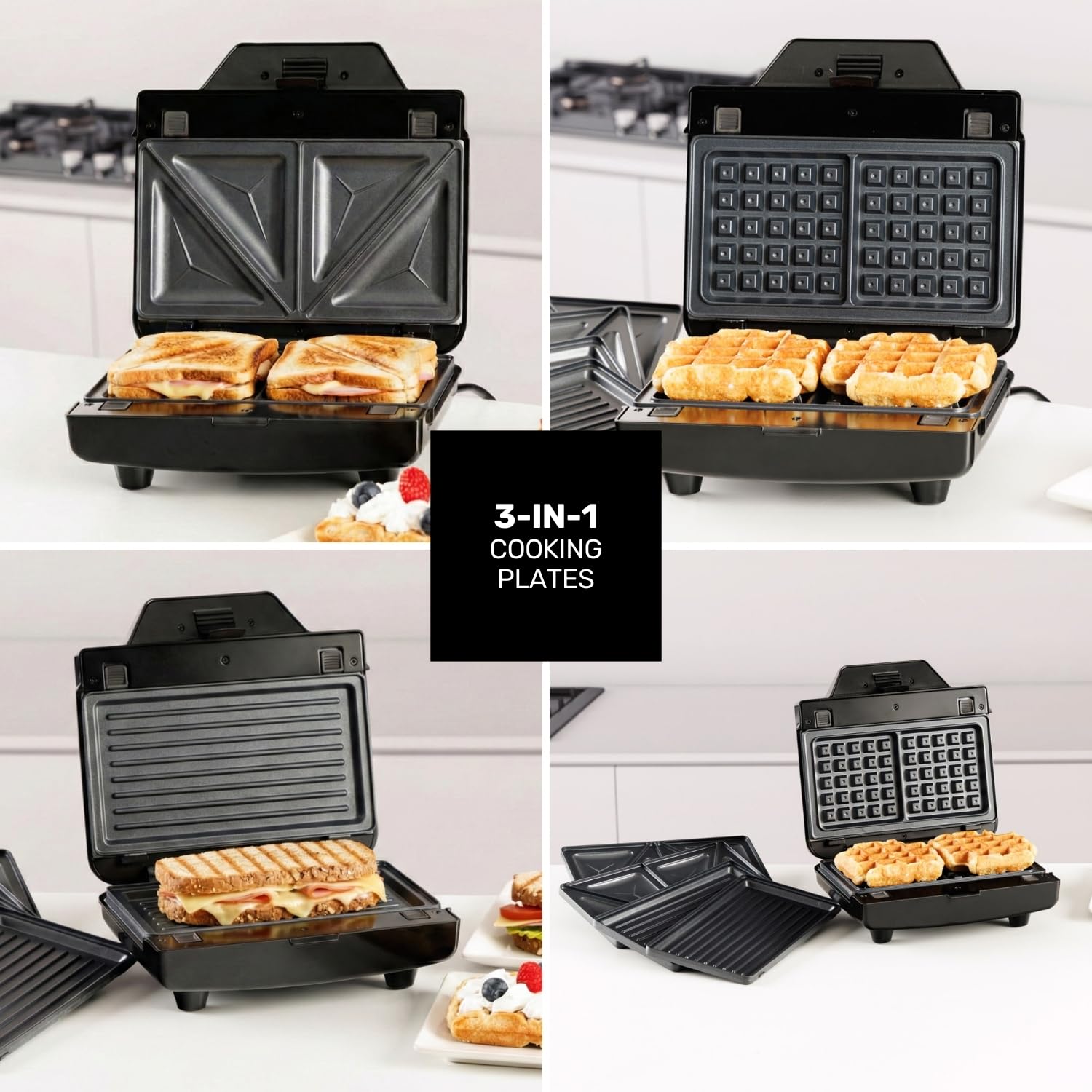 taurus-miami-legend-sandwichera-3-en-1-de-900w-3-placas-antiadherentes-desmontab image 3