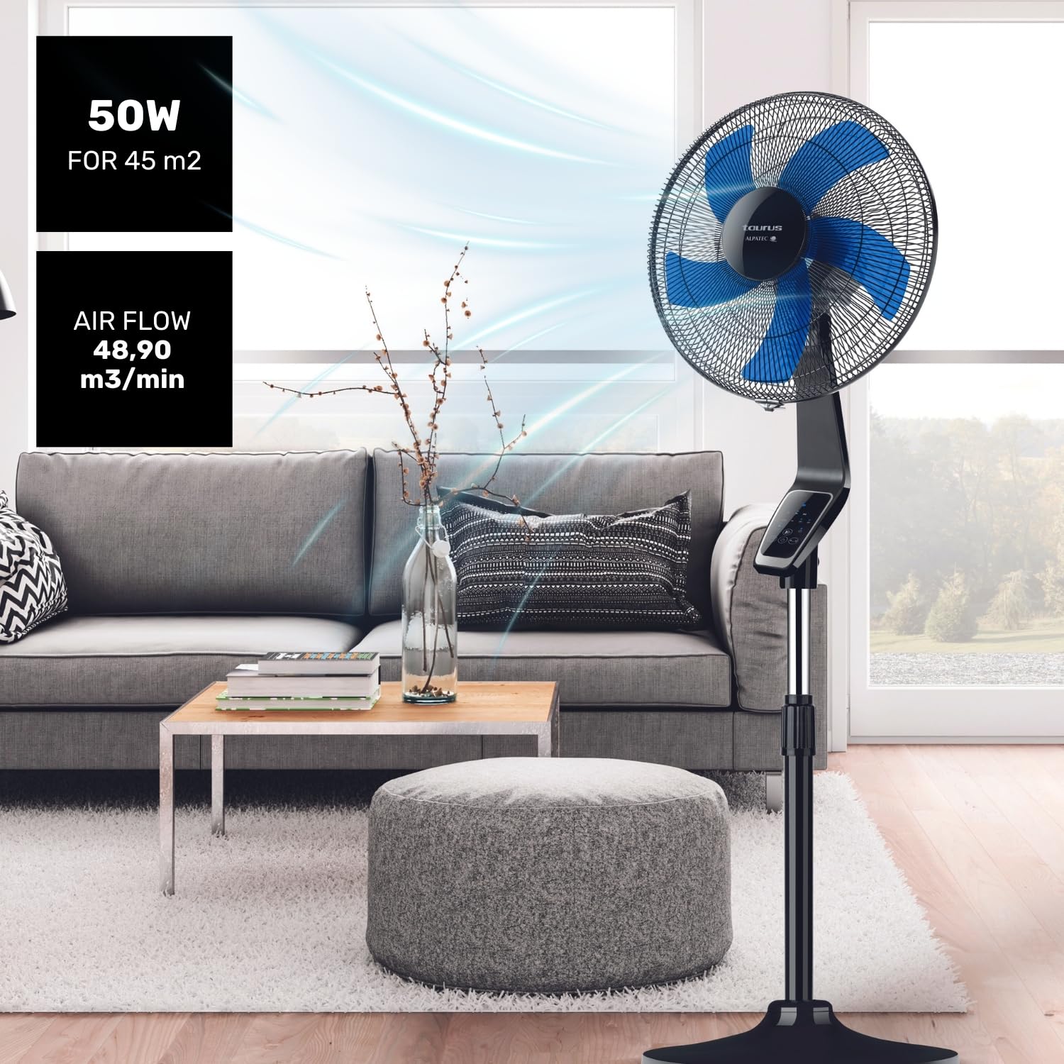 taurus-boreal-16cr-digital-ventilador-de-pie-50-w-de-40-cm-con-mando-a-distancia image 2