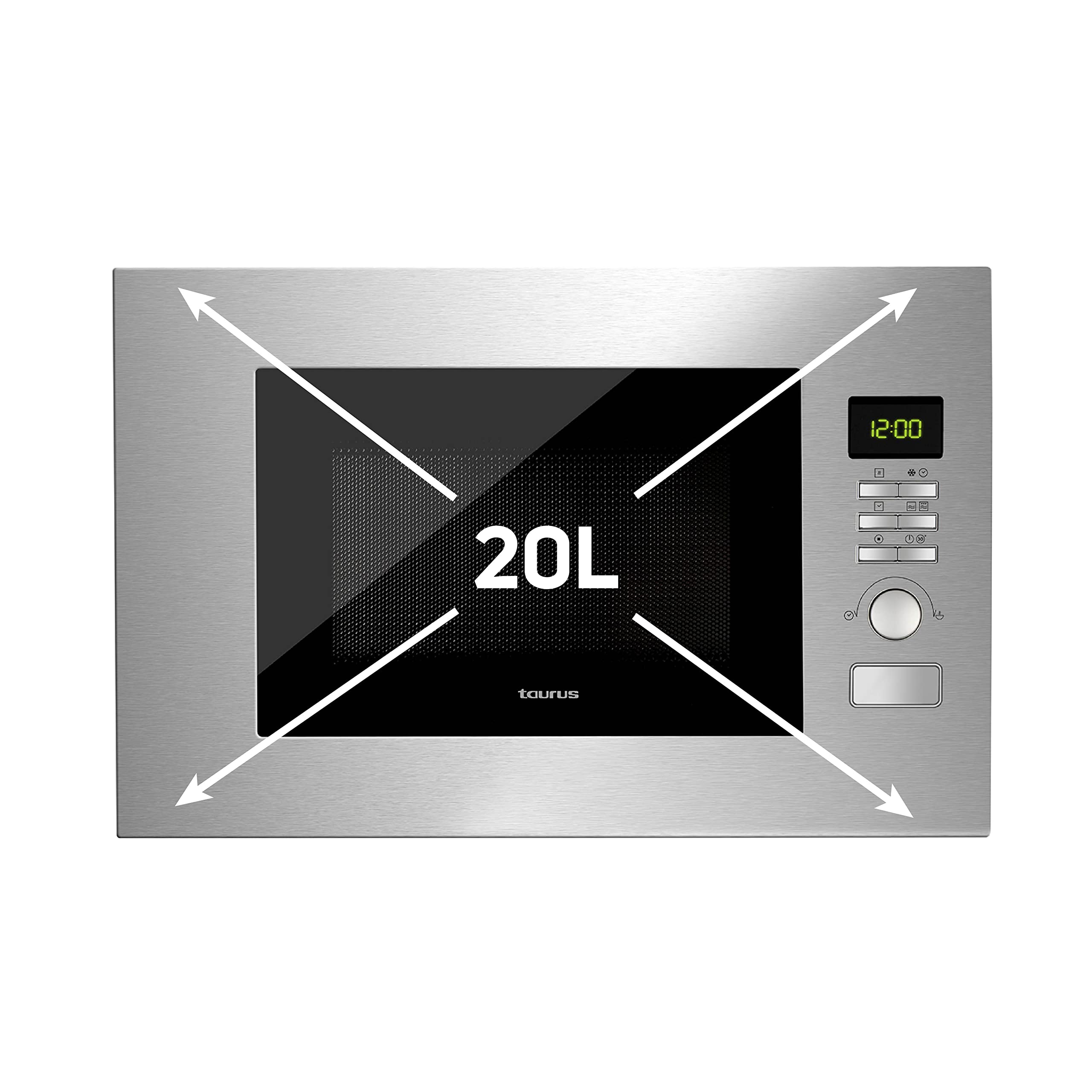 taurus-fastwave-fused-microondas-integrable-digital-con-grill-700w-20l-smartheat image 5